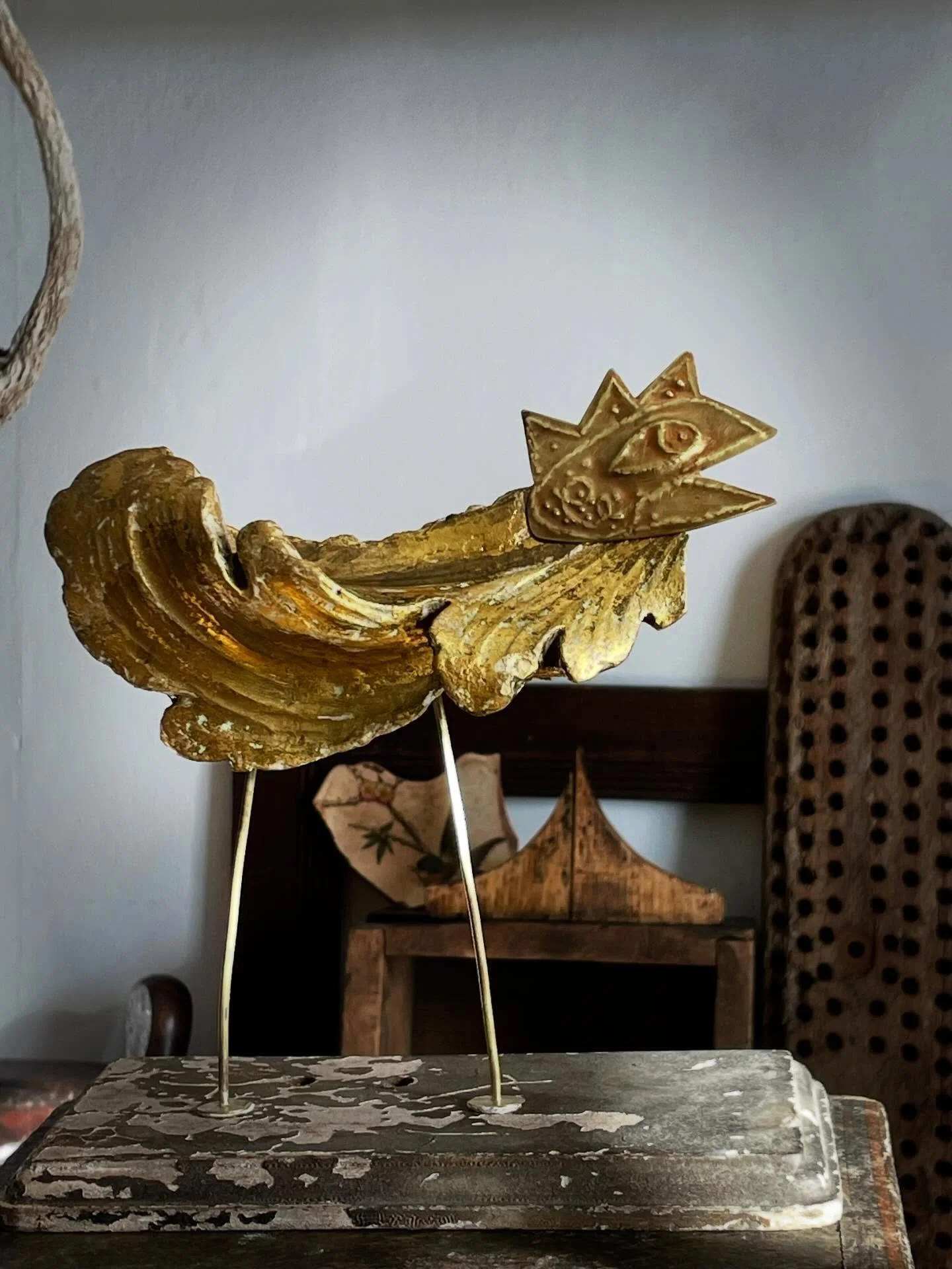 In celebration of the bird. Spring is here and the birds are singing their hearts out in our garden. This is a magical bird, developed as part of Tell me a Story challenge last year for @atworkgalleries  Not blue still fit for the Wizard Calico.