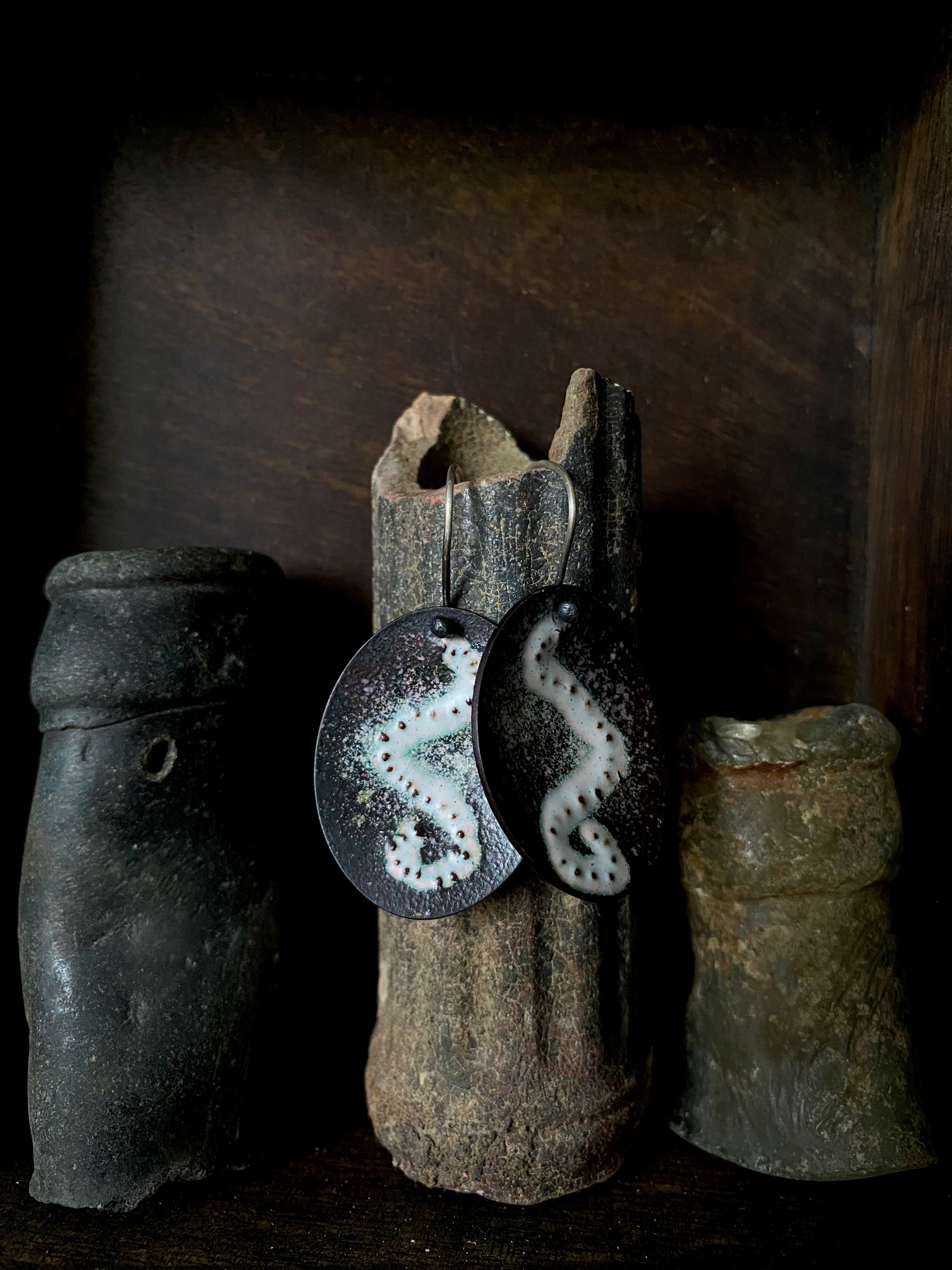 Large textured earring