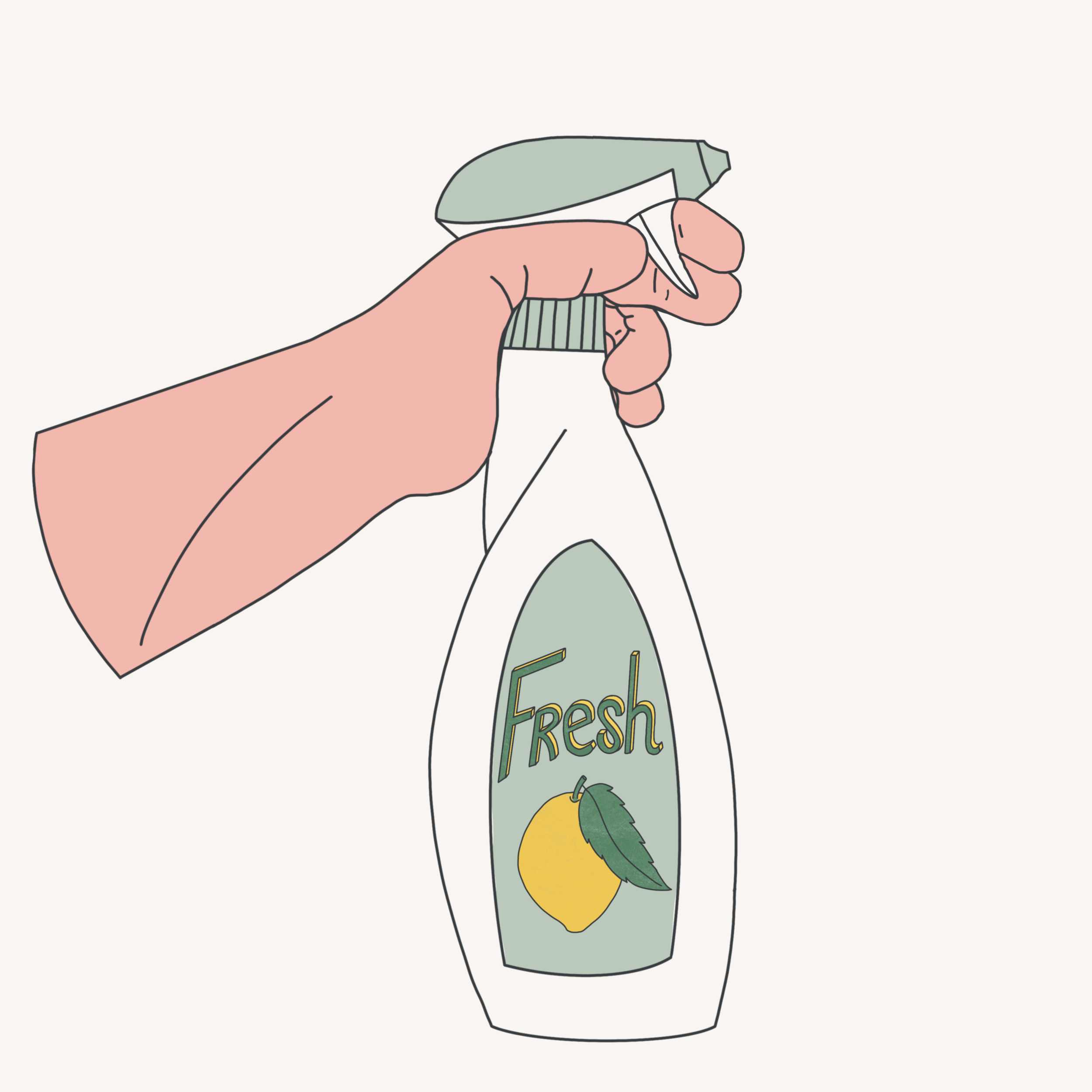 Lemon fresh spring cleaning spray