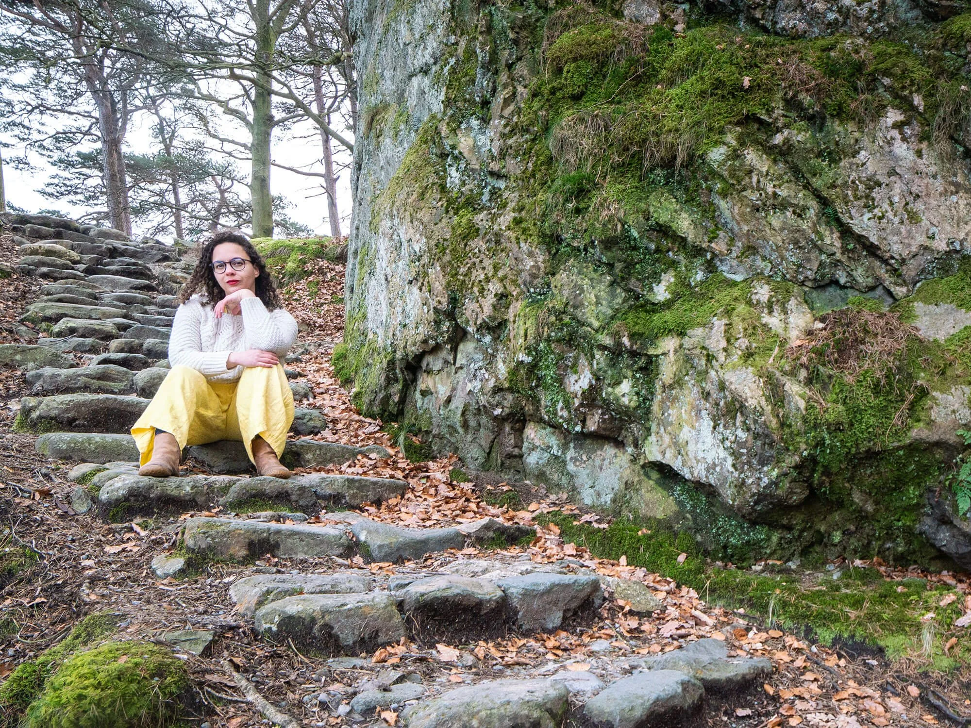 Composer Ella Jarman-Pinto on stone stairs.jpg