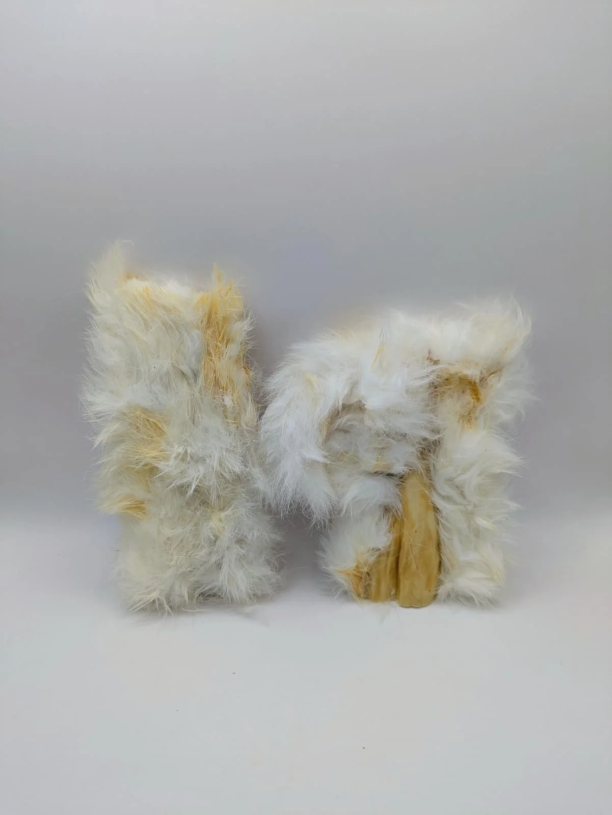 Piel de conejo con pelo