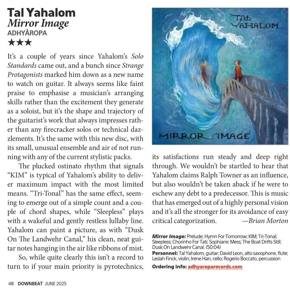 DOWNBEAT MAGAZINE: Tal Yahalom's
"Mirror Image"