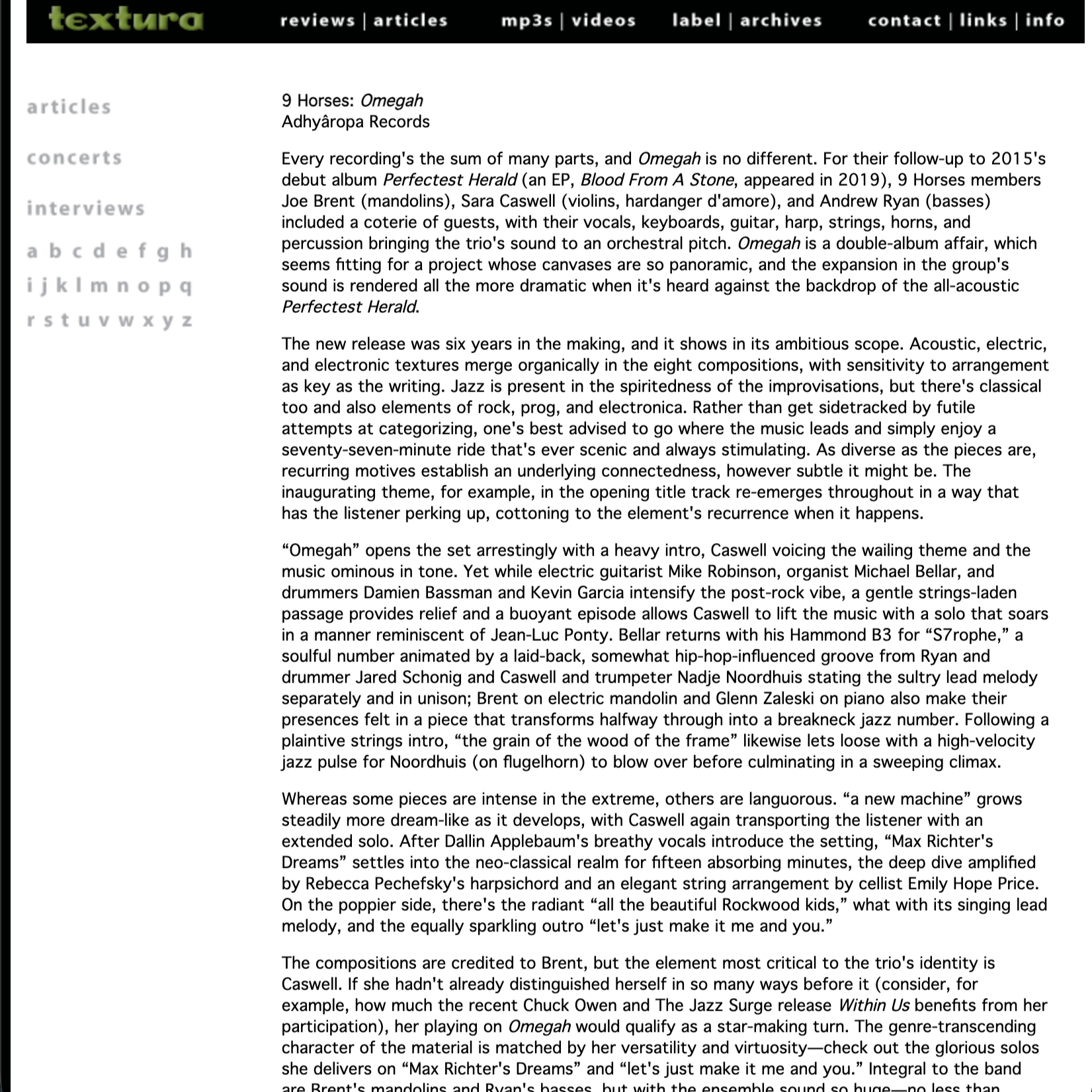 TEXTURA - 9 Horses: Omegah Review