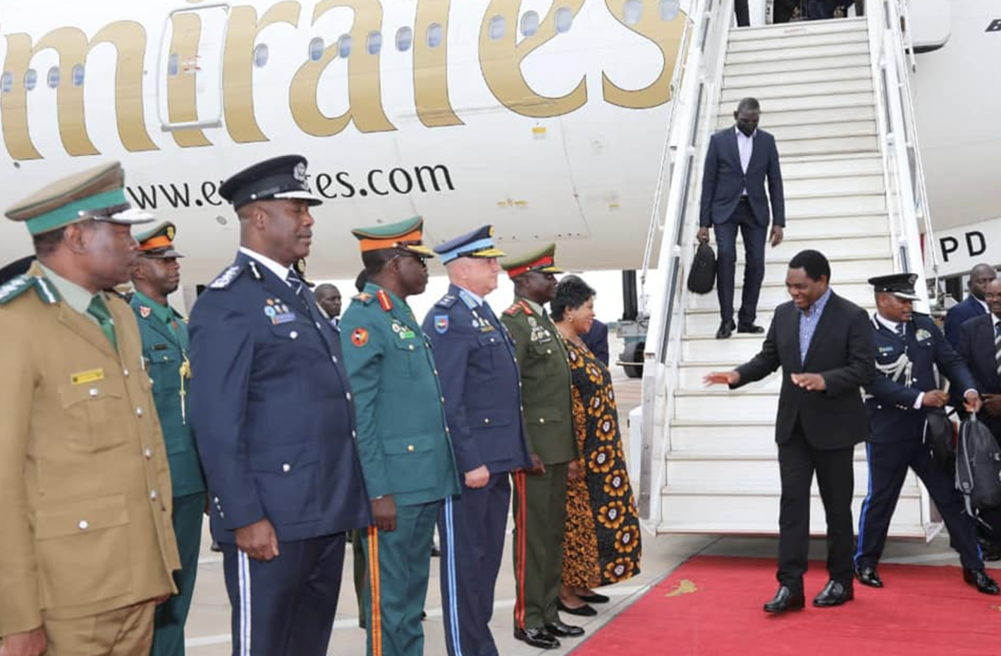 HH Arrives Safely Back In Zambia Following US-Africa Summit