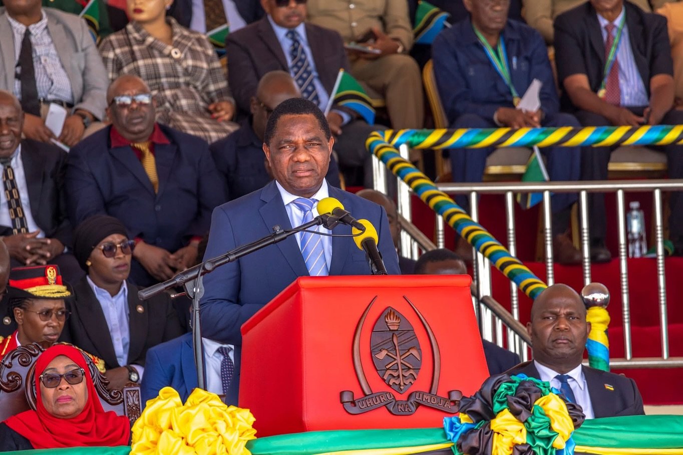 This morning, together with fellow Heads of State and Government, we gathered in Dodoma, Tanzania, for the inauguration of President Samia Suluhu Hassan as the Sixth President of the United Republic of Tanzania.

Zambia&rsquo;s participation reflects