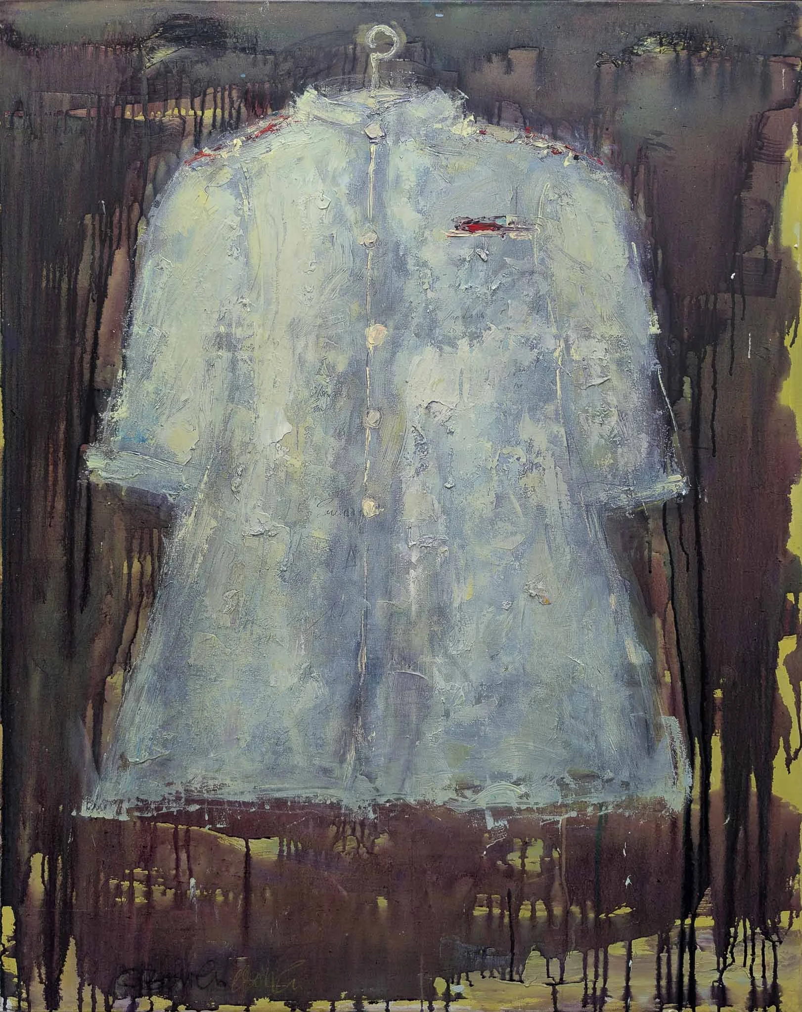 Captain Smith Jacket | Acrylic & mixed media on canvas | 103 x 128 cm