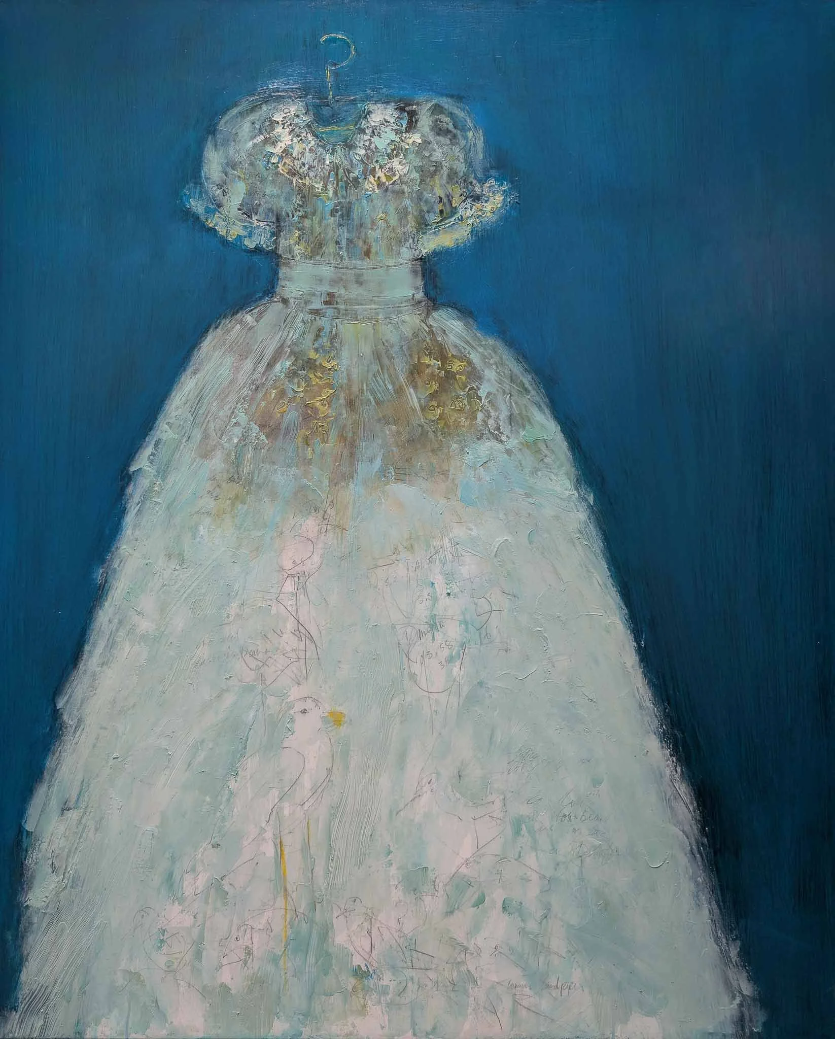Templenoe Dress | Acrylic & mixed media on canvas | 120 x 150 cm