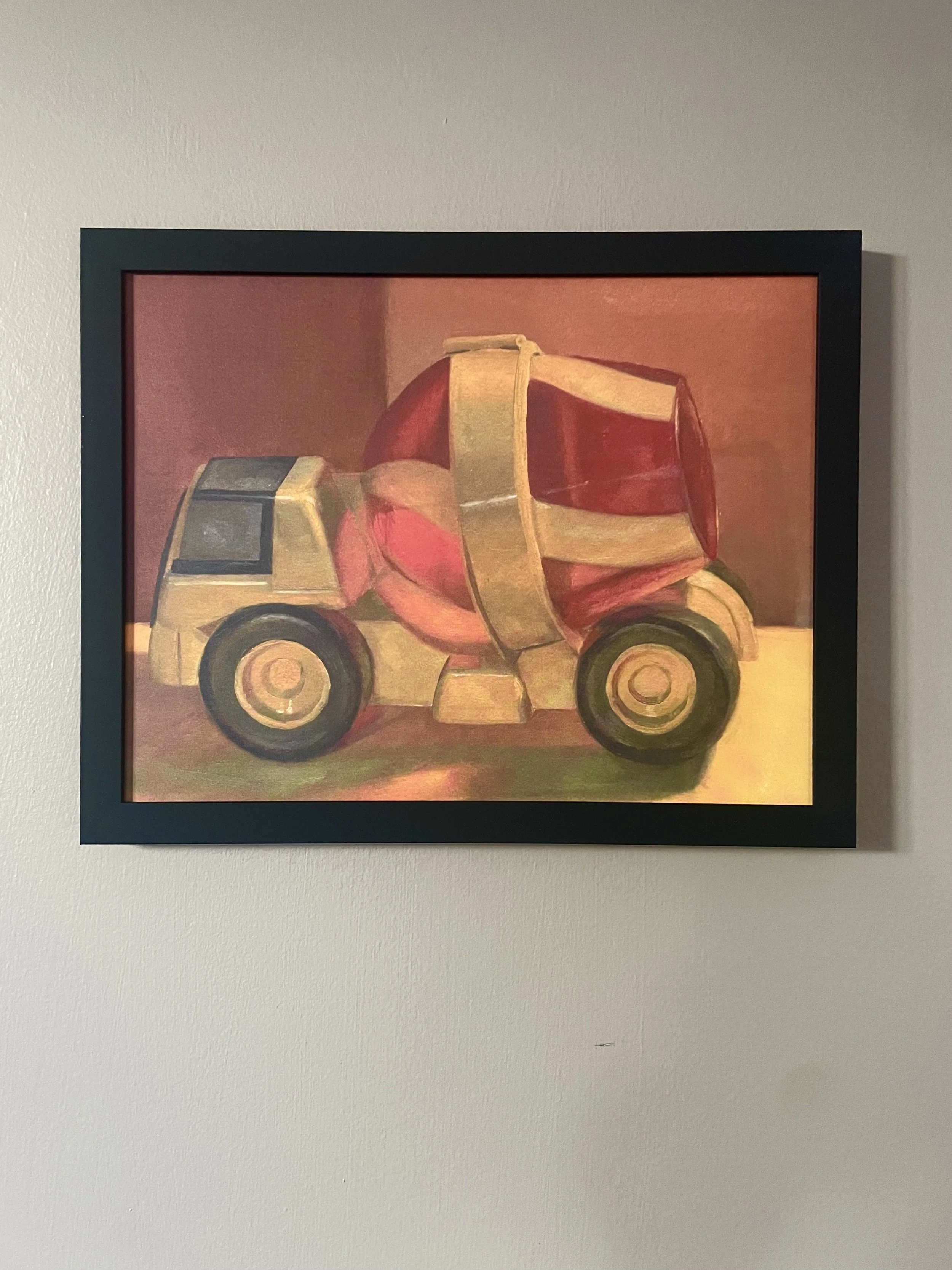 Cement Truck Art Print - Framed