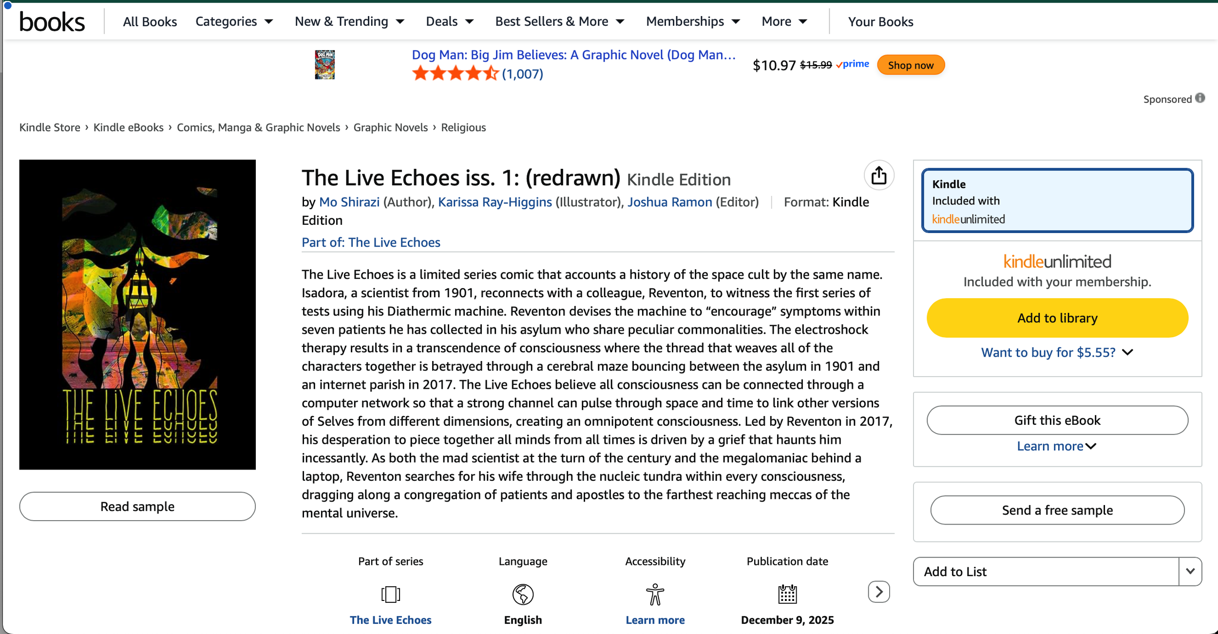 THE LIVE ECHOES ARRIVES ON KINDLE/AMAZON