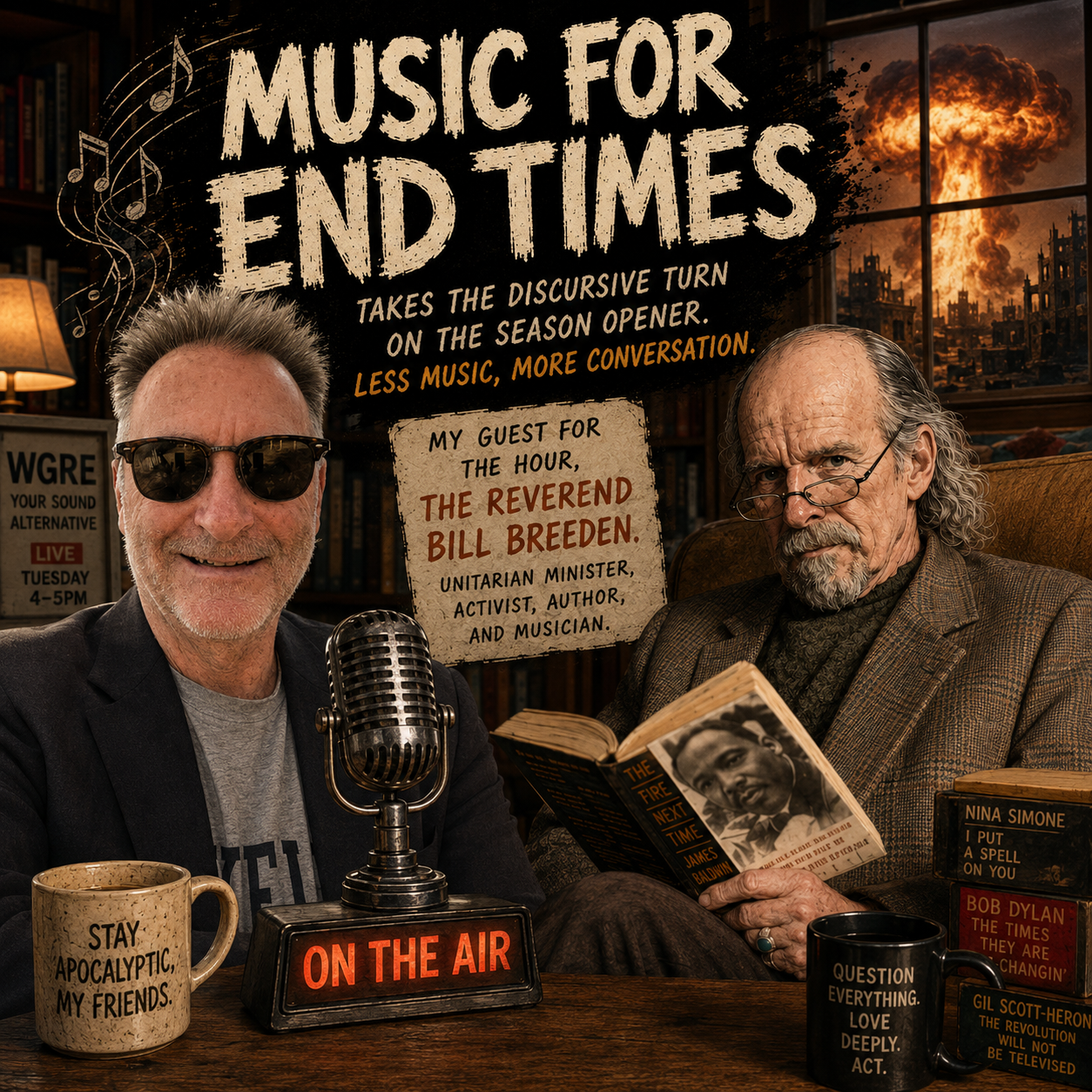 MUSIC FOR END TIMES SEASON PREMIERES W/ LESS MUSIC/MORE CONVERSATION