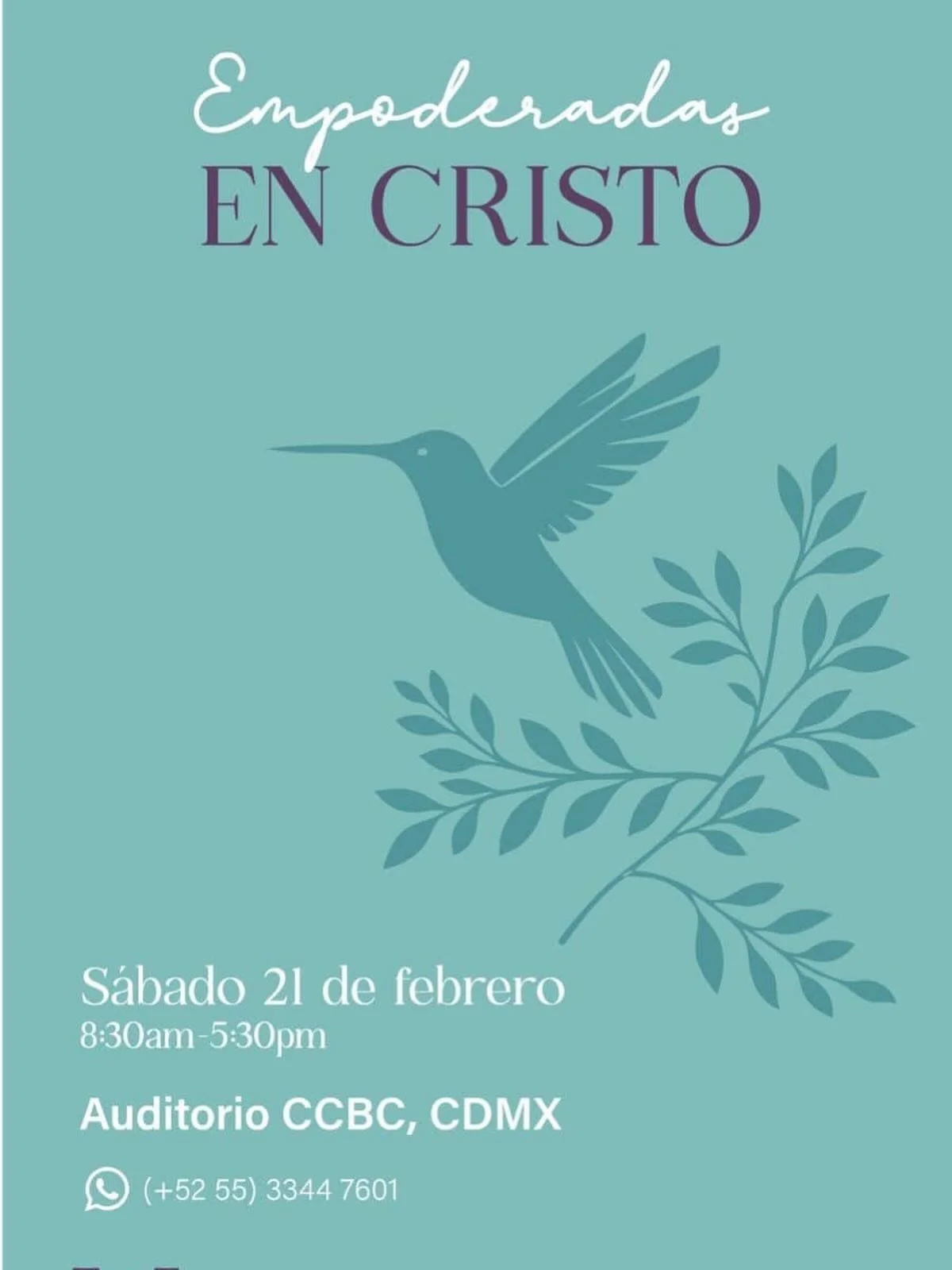 Gala de Belleza 2026

Empoderadas en Cristo

S&aacute;bado 21 de febrero
8:30 am - 5:30 pm (Registro: 7:30 am)

Temas:
* Empoderadas para dar testimonio:&nbsp;Olivia Corral
* Empoderadas para ser abuelitas: Sara Trejo
* Empoderadas para manejar bien 