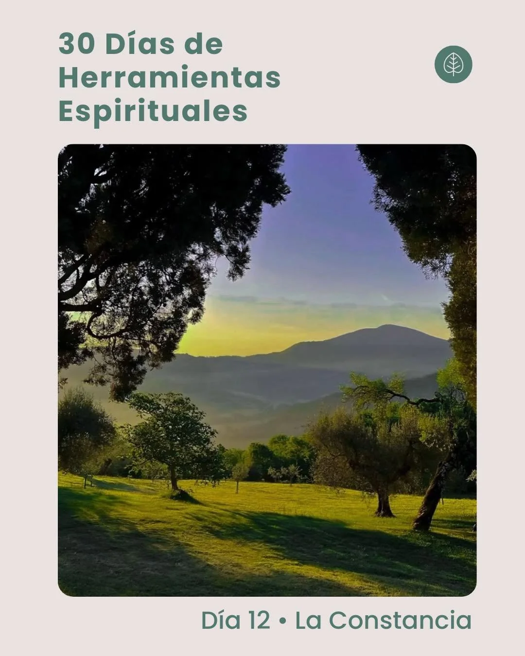 D&iacute;a 12 &bull; La Constancia

La constancia no es intensidad ni fuerza.

Es volver con fidelidad a lo que da vida.

Hoy te invitamos a reconocer aquello que est&aacute;s construyendo poco a poco: un h&aacute;bito, una relaci&oacute;n, crecimien