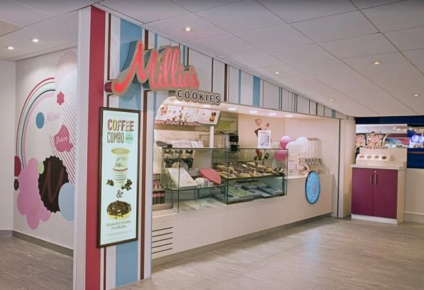 Millie's Cookies, Greenacres Holiday Park.