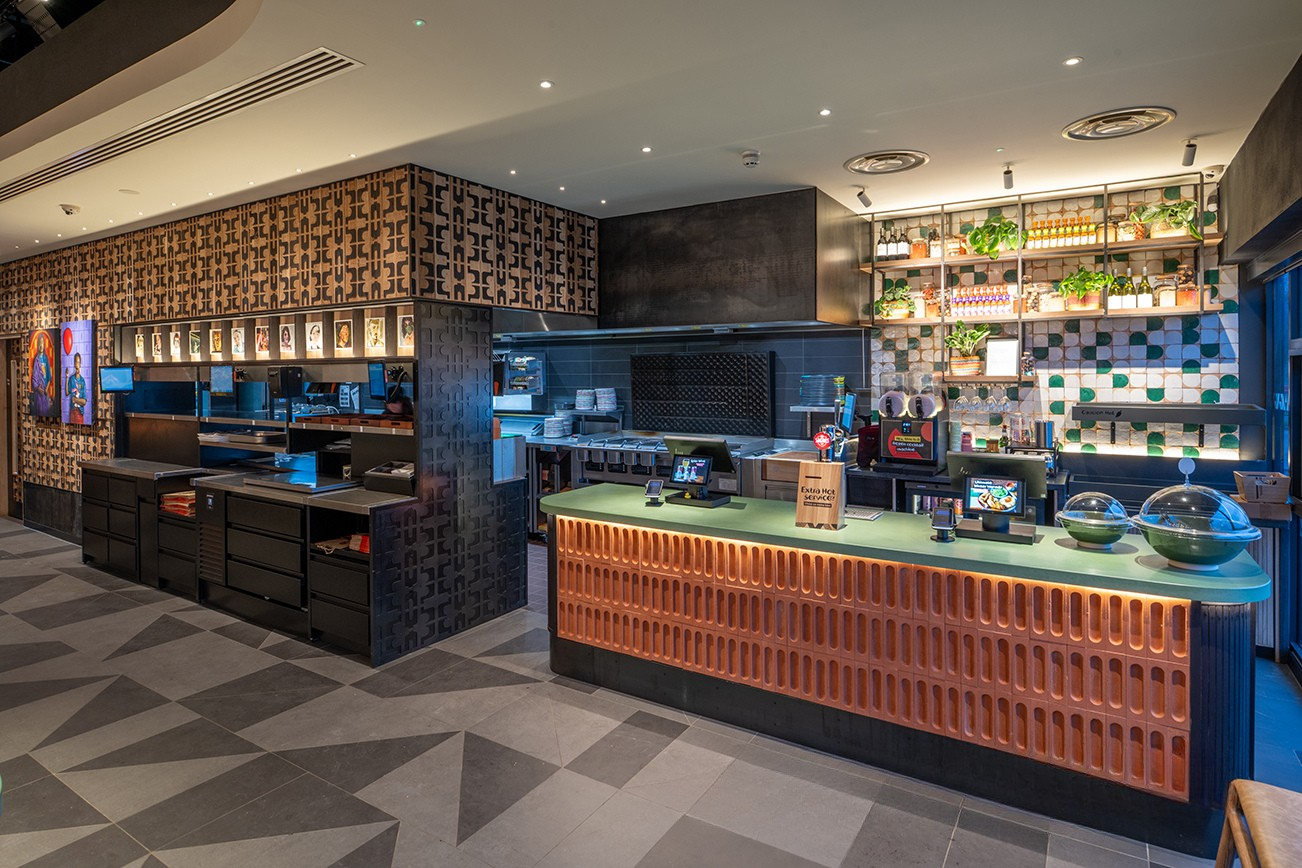 nando's kilmarnock fit out and refurbishment counter and pay point