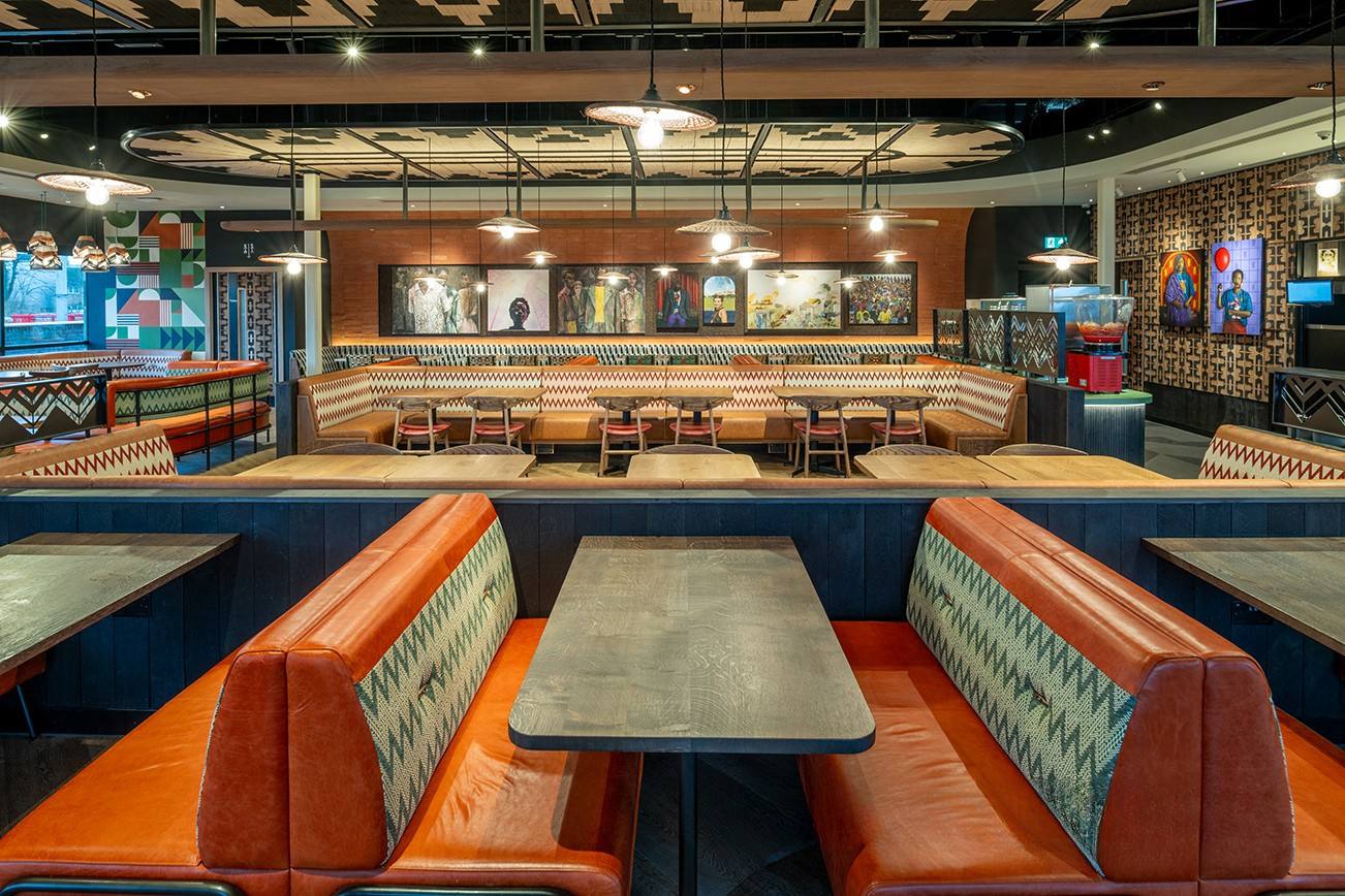 nando's kilmarnock fit out and refurbishment booth seating