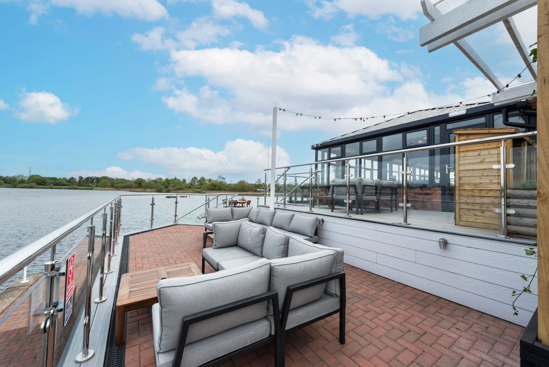 seven lakes external viewing area and canopy following full refurb by medlock frb