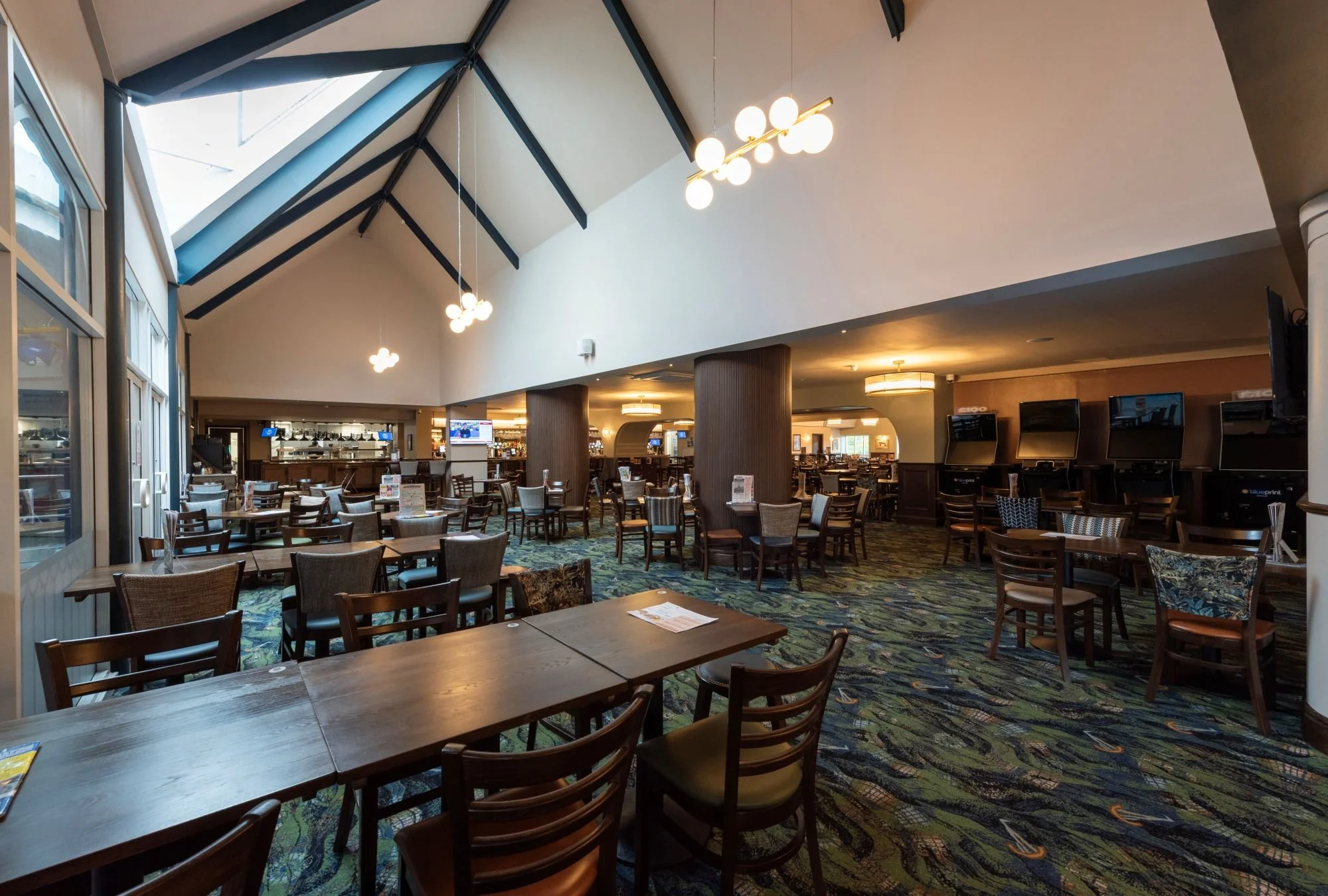 haven cala gran wetherspoons pub the springfield roof window and pan of seating area