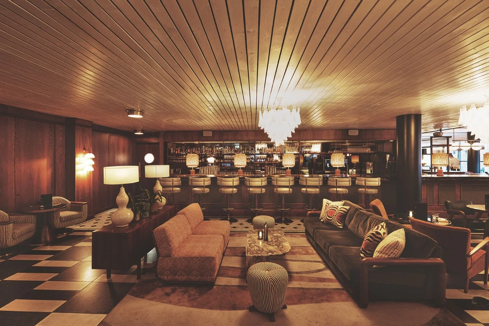 mollie's diner and bar manchester fit out by medlock lounge and bar area