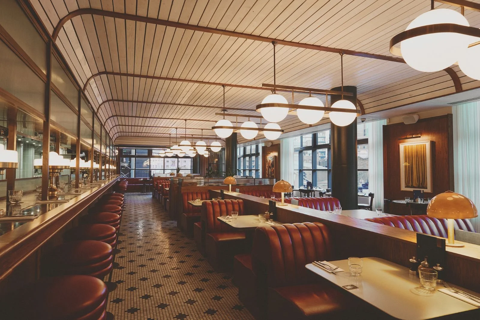 mollie's diner and bar manchester fit out by medlock full diner seating