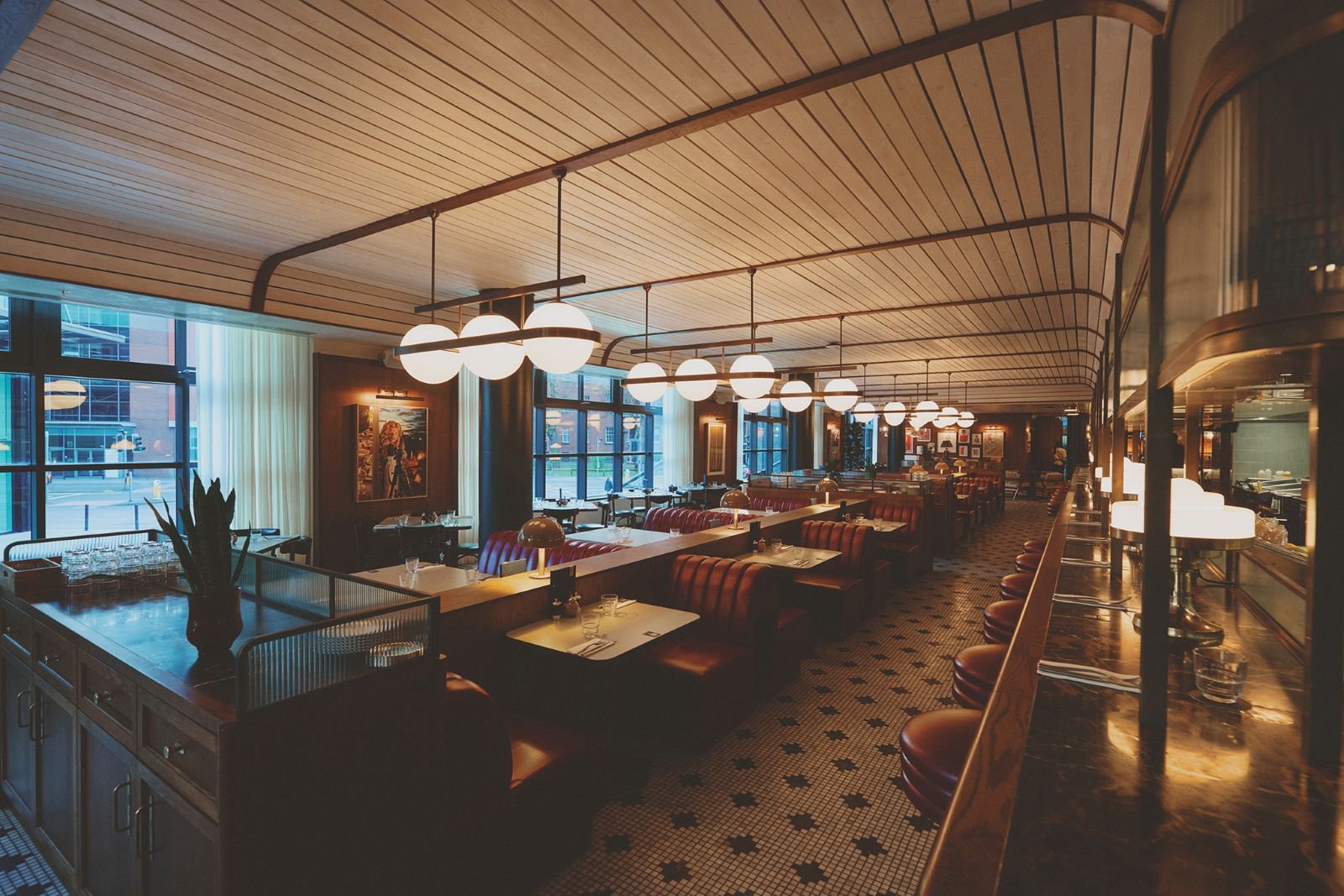 mollie's diner and bar manchester fit out by medlock food seating area