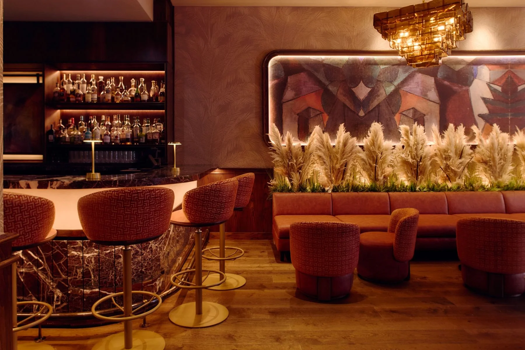 gaucho manchester restaurant fit out by medlock frb martini bar and seating