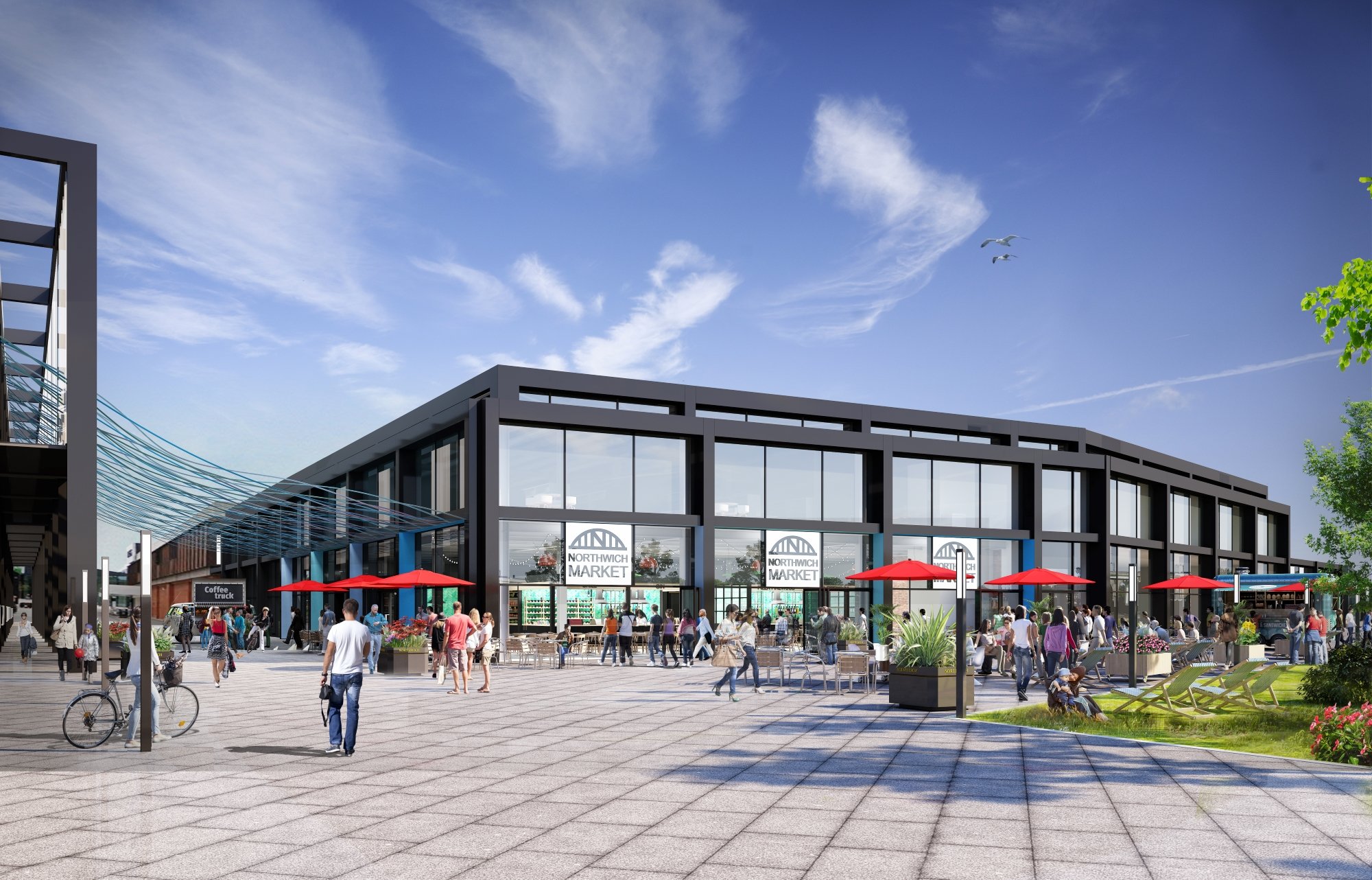 northwich market cgi of externals and parade