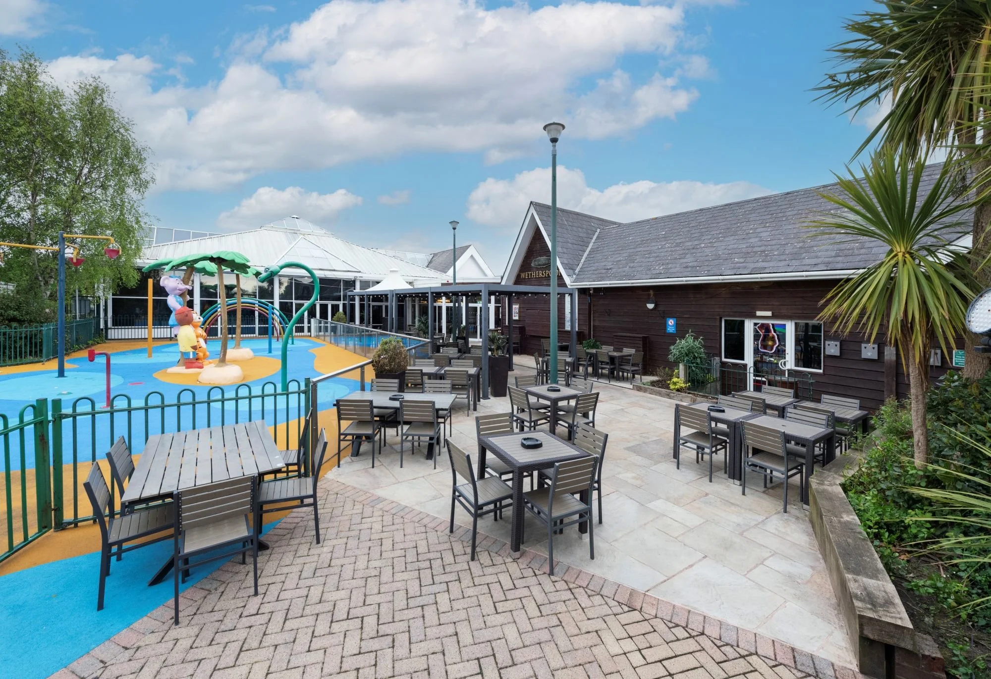 Haven Cala Gran Wetherspoons refurb Medlock frb full outside view of pub and play area