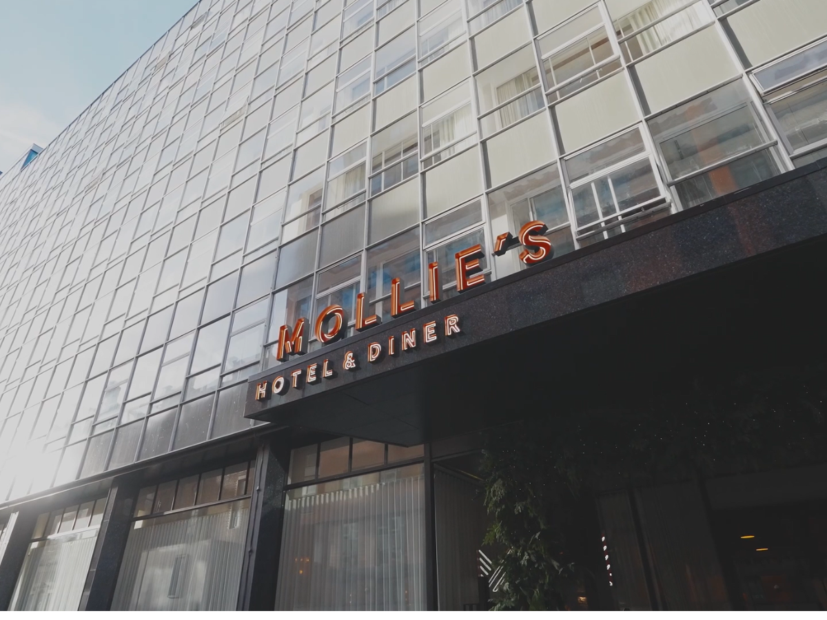 Mollie's manchester outside of hotel building former granada studios