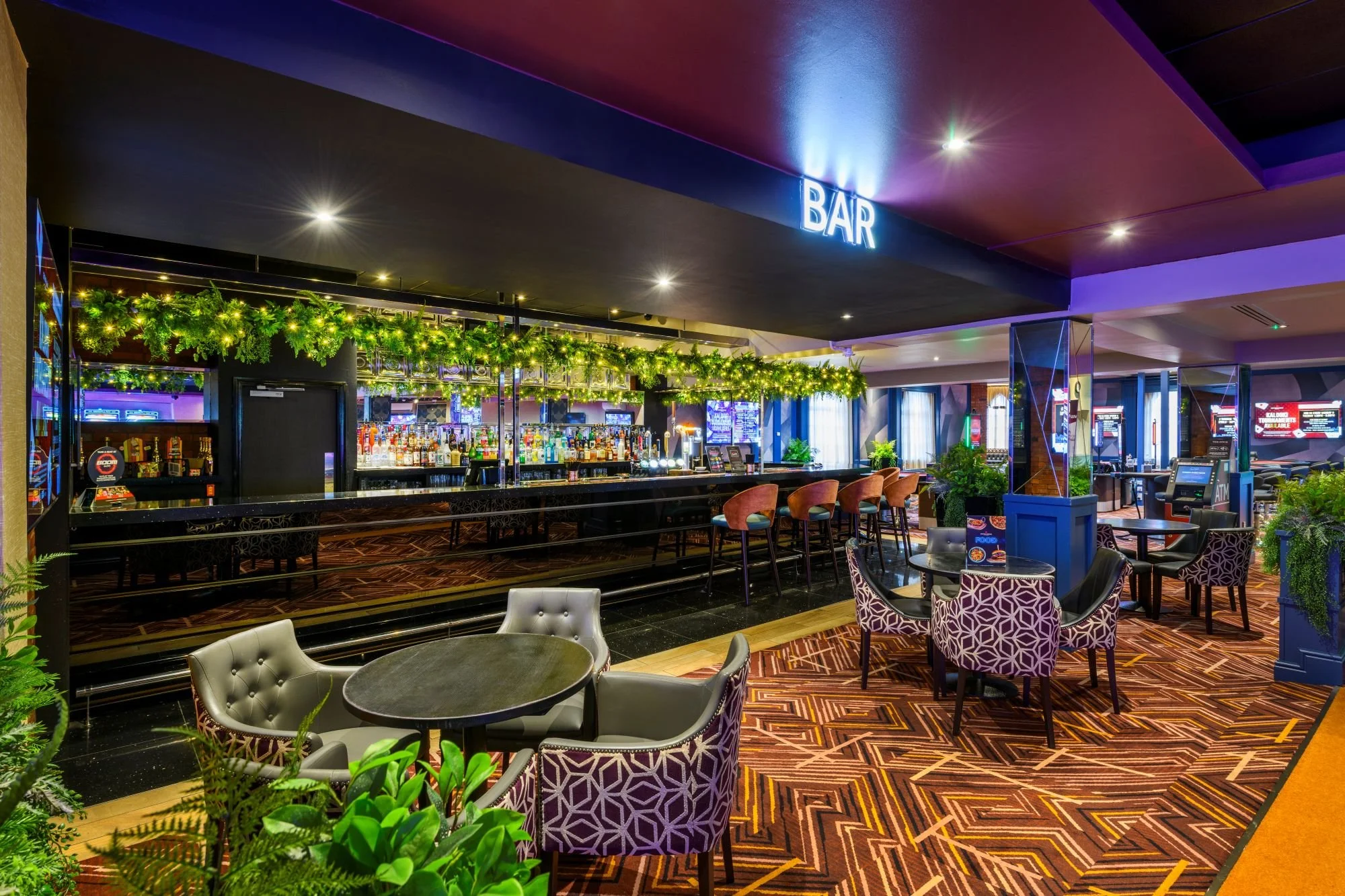 bar area of genting casino blackpool specialist refurbishment by medlock frb