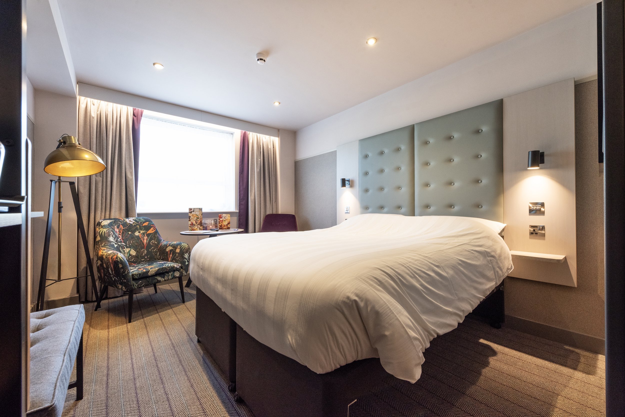 premier inn goole hotel extension showing full bedroom by medlock frb