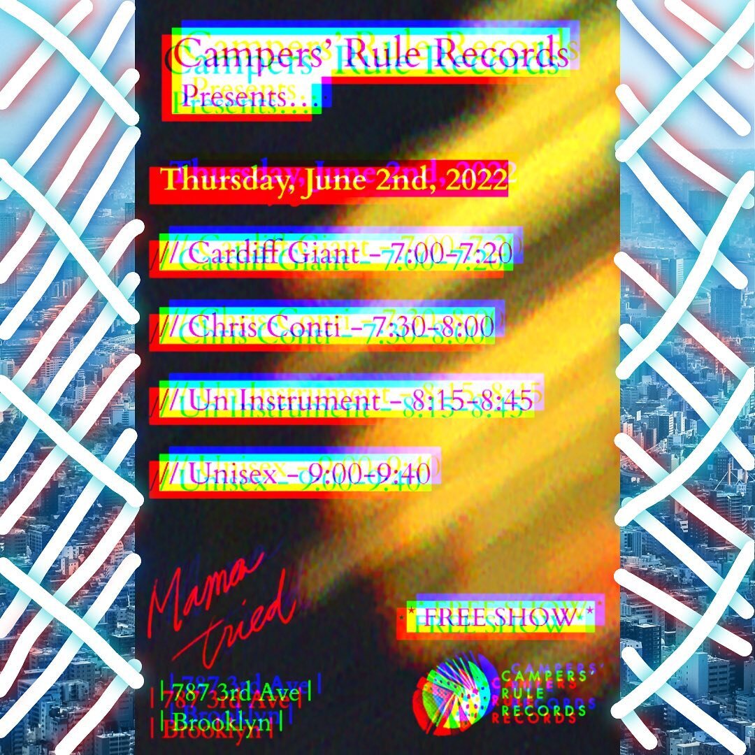 🚨 show alert 🚨 June 2 🚨 I&rsquo;m super stoked to play the @campersrulerecords show with my project #uninstrument 💽  Campers&rsquo; Rule Records is a really great #cassettetape label run by my friend Brian. I released my album #smartphonemixtape 