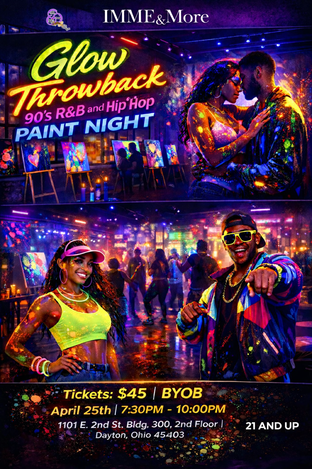 Glow Throwback Paint Night