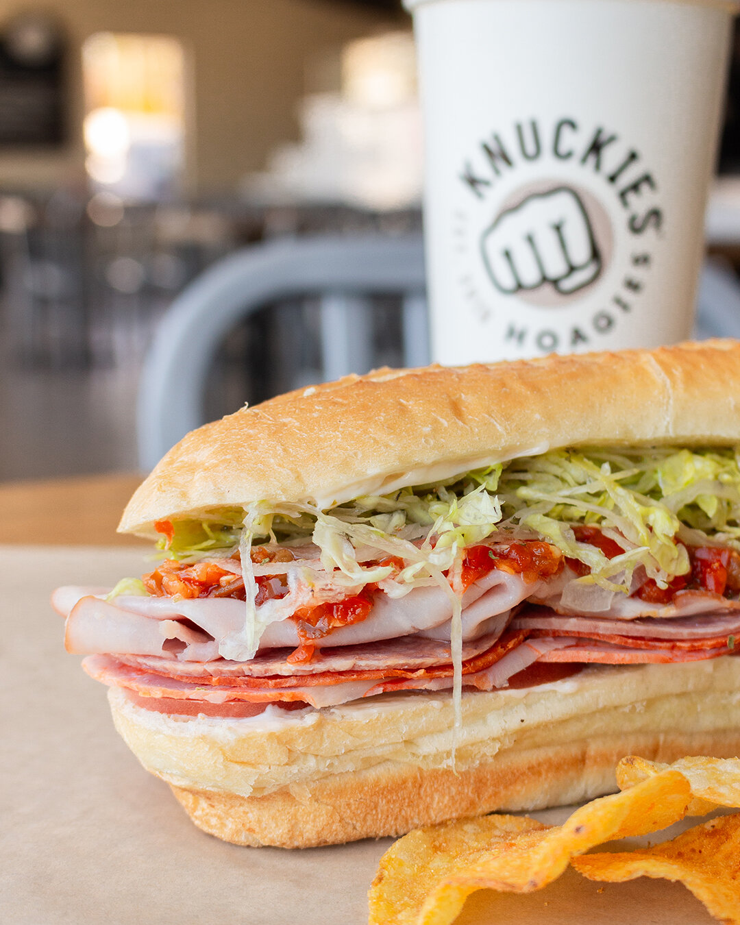 Handfuls of deliciousness from @knuckies Hoagies! Aren't you hungry? ☀️Gorgeous day to enjoy the patio too.

#hoagies #subsandwich #patioweather #crabapplemarketga #miltonga #heartofmilton #heartofcrabapple