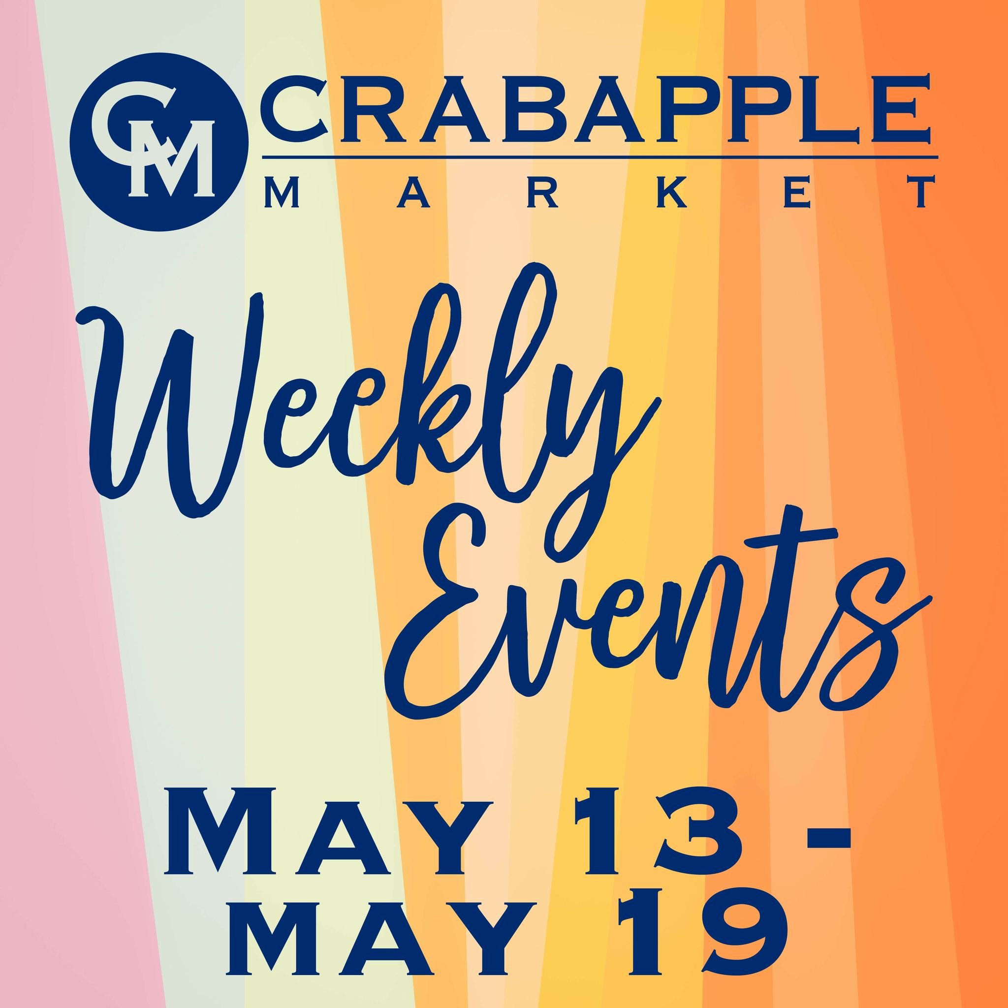 Check out the line up and make time⏰for fun &amp; free events this week at Crabapple market! 
FREE Events on #TheGreen 
Tonight: The Punchline Comedy Night 7:30 - 9PM 
Wednesday: Picnic on The Green 6 - 8PM
Saturday: LiveLOUD Concert 80s theme with T
