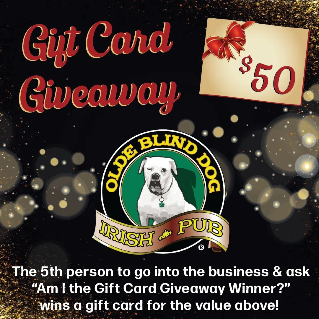 🎉It's DAY THREE of the Crabapple Market gift card away! Stop by @oldeblinddog and be the 5th person to ask, &ldquo;Am I the Gift Card Giveaway winner?&rdquo; and win a $50 gift card!  Follow Crabapple Market social media daily through December 23rd 