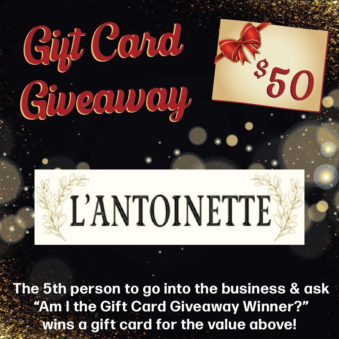 🎉Oh l&agrave; l&agrave;! It's Day SIX of the Crabapple Market gift card away! Stop by @lantoinetterestaurant, Milton's one and only French Restaurant, and be the 5th person to ask, &ldquo;Am I the Gift Card Giveaway winner?&rdquo; and win a $50 gift