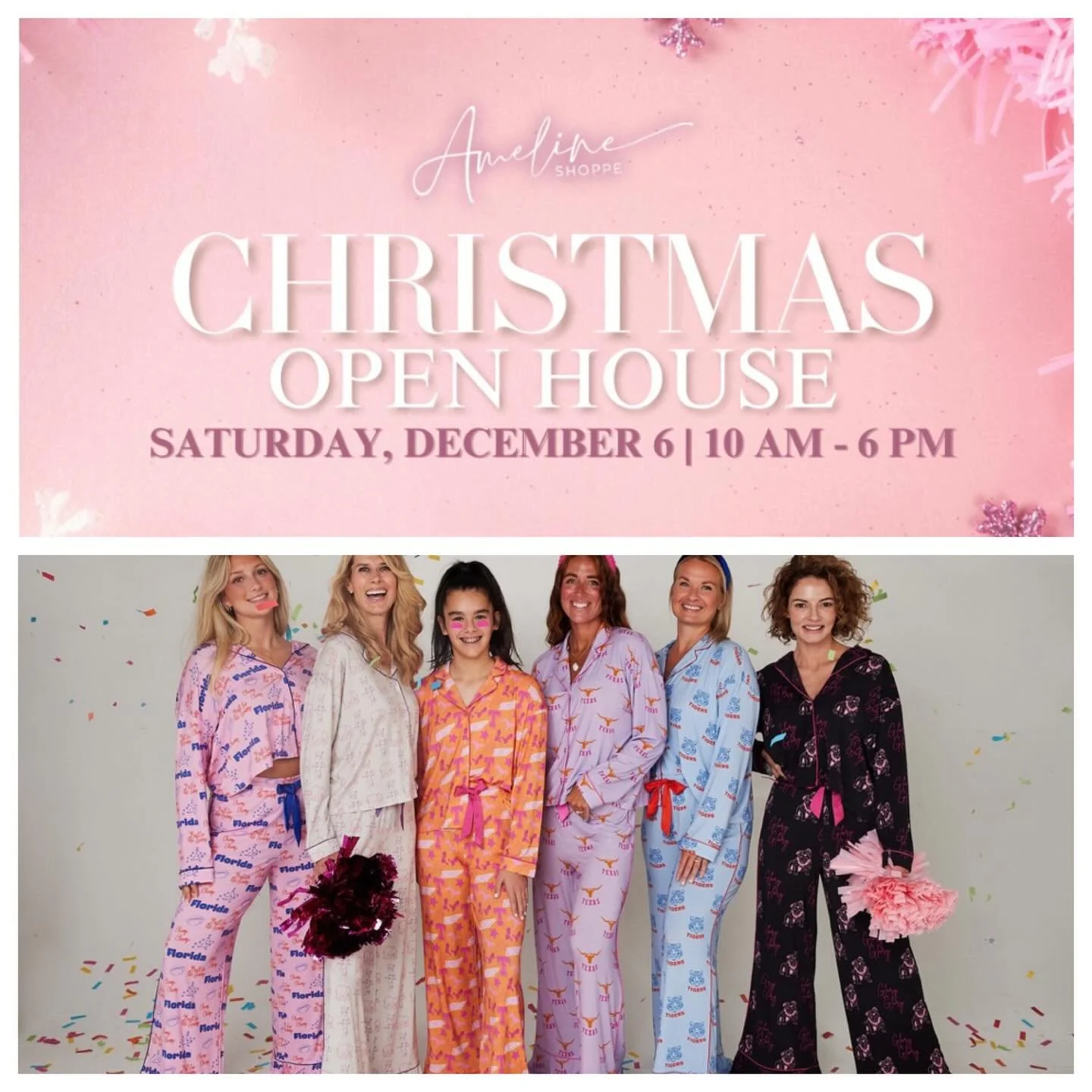 🌟Don't miss out on @amelineshoppe's Christmas Open House, tomorrow, Saturday, December 6th 10AM - 6PM. 

🎄Celebrate the season with holiday cheer, sweet treats, and champs to sip while you browse all the beautiful new arrivals, perfect for gifting 