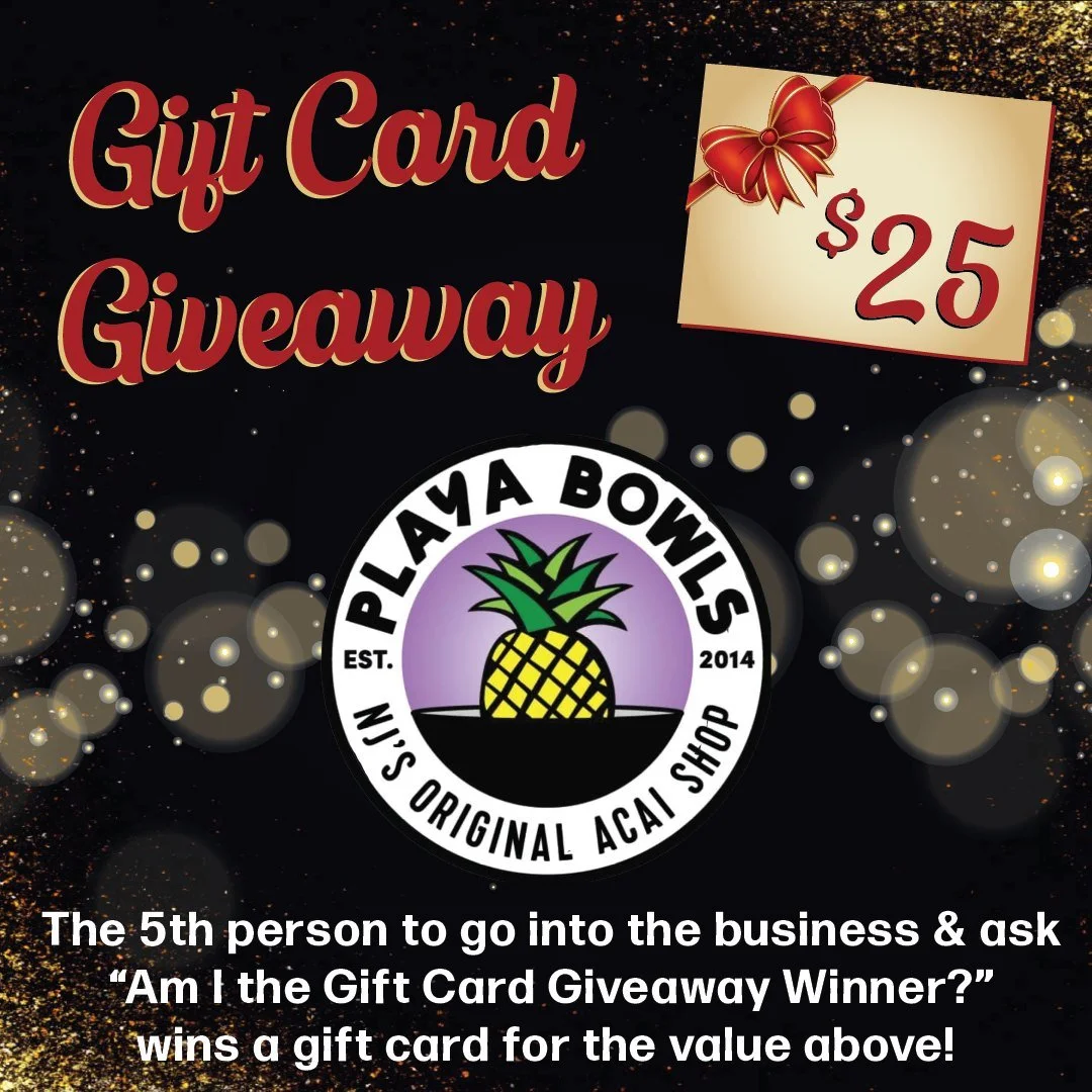 Craving a healthy &amp; delicious treat?  Stop by @playabowlscrabapple and be the 5th person to ask, &ldquo;Am I the Gift Card Giveaway winner?&rdquo; and win a $25 gift card!  It's DAY NINE of the Crabapple Market gift card away and it could be your