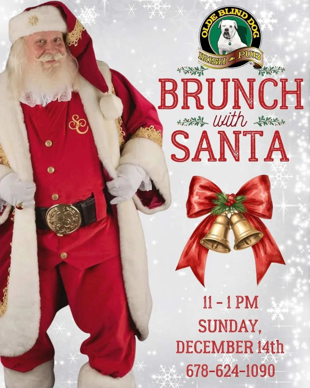 Celebrate the season with a special brunch with Santa at @oldeblinddog this Sunday, December 14th from 11AM - 1PM. Bring the kiddos to meet the Jolly Old guy and feast on brunch favorites like Eggs Benedict and French Toast!

#santa #brunchwithsanta 