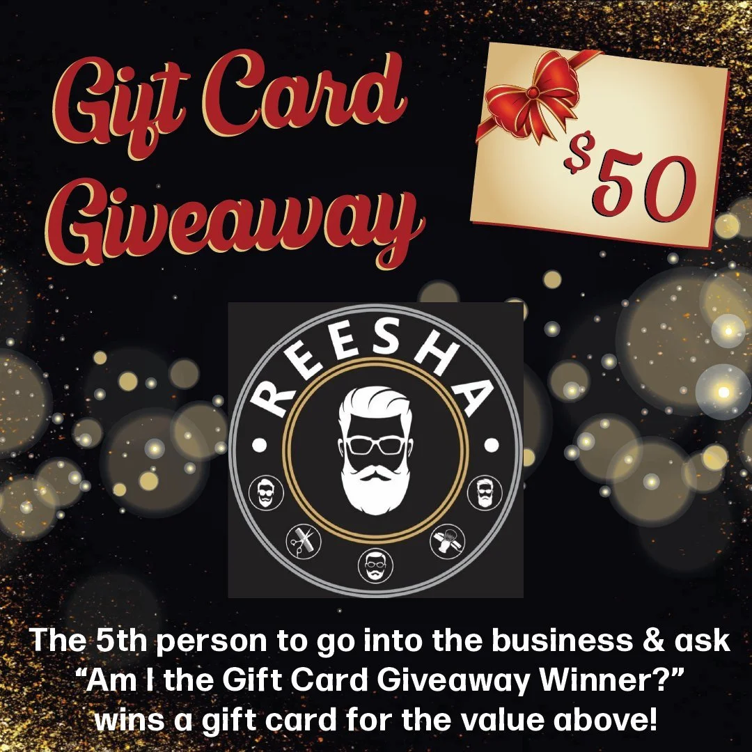✂️Win a $50 gift card to men's grooming at Milton's finest barber shop,  @reeshabarbers!  Stop by for a trim today and ask, &ldquo;Am I the Gift Card Giveaway winner?&rdquo;. The 5th person to ask at Reesha Barbers will be the winner of a $50 gift ca