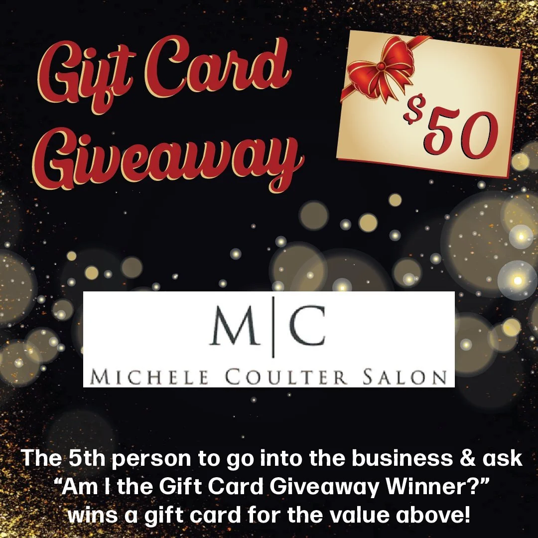 🌟The fun, Gift Card Giveaway continues! Win a $50 gift card to @michelecoultersalon and use it toward beautiful hair from Milton's top Salon! Drop by today and ask, &ldquo;Am I the Gift Card Giveaway winner?&rdquo;. The 5th person to ask at the Mich