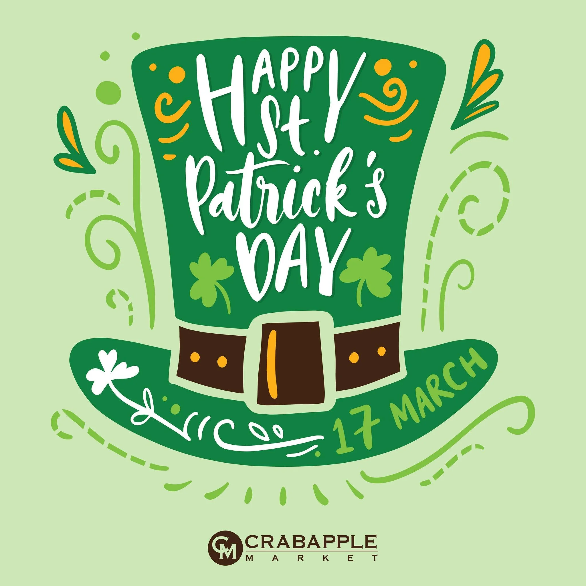 🍀Happy St. Patrick's Day from Crabapple Market🍀Everybody is Irish on #StPatricksDay! Wear green and enjoy your day. 

#SPD #Irish #gogreen #party #crabapplemarketga #crabapple #miltonga #crabapplemarket #weargreen