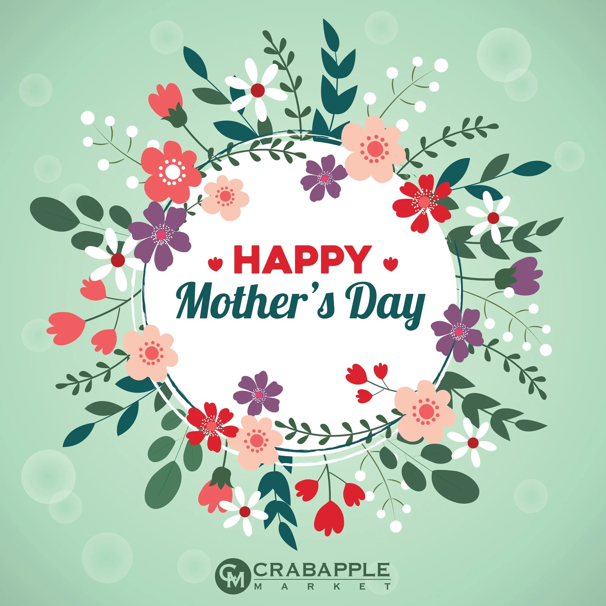 Happy Mother&rsquo;s Day from Crabapple Market to all amazing moms everywhere! We celebrate you and appreciate all you do for everybody, all the time!🩷🌺🌼🌷🩷