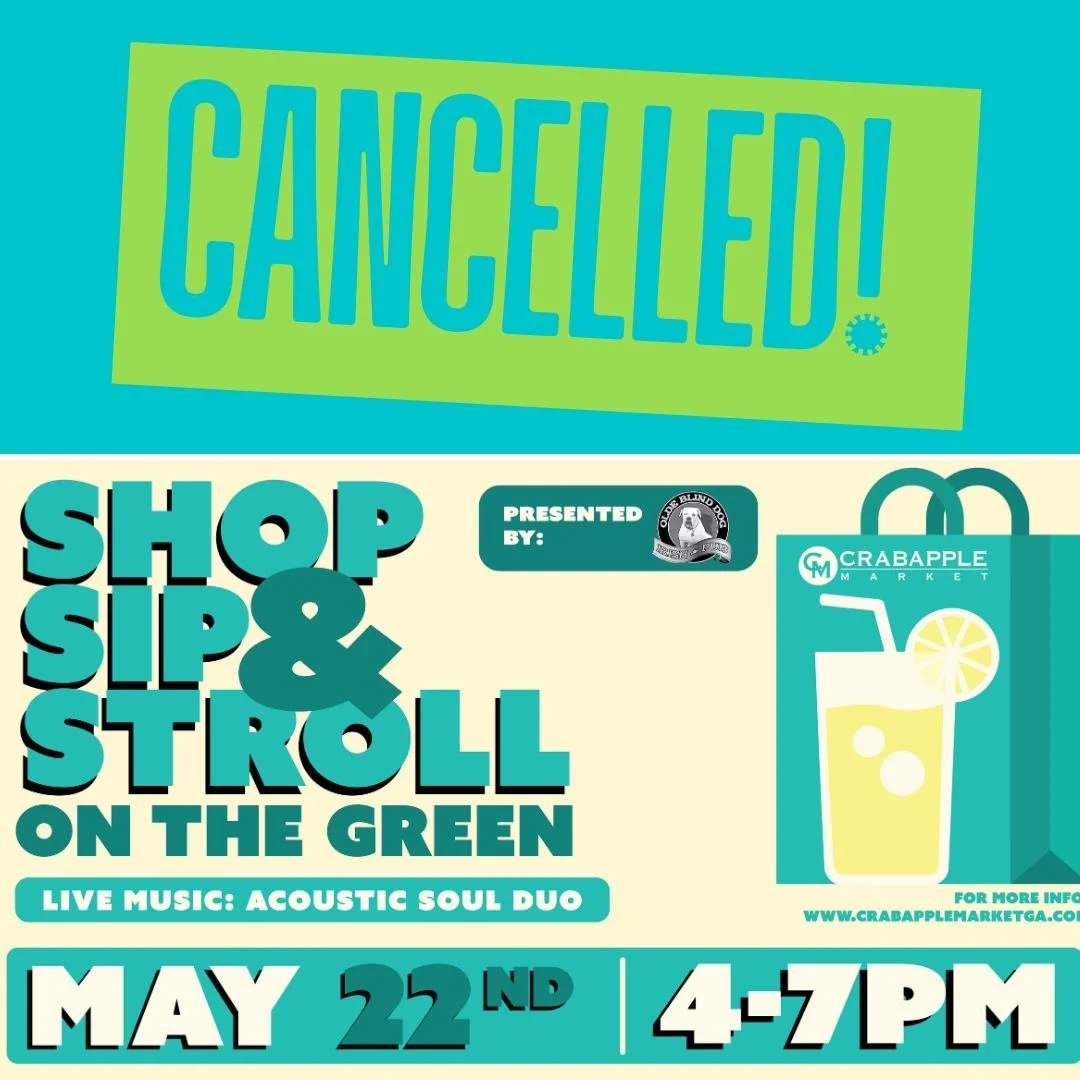 The weather is not looking good for this afternoon's Shop, Sip &amp; Stroll on The Green so we have made the hard decision to cancel for tonight and reschedule at a later date. Make plans to bring the kids to the Interactive Movie on The Green featur