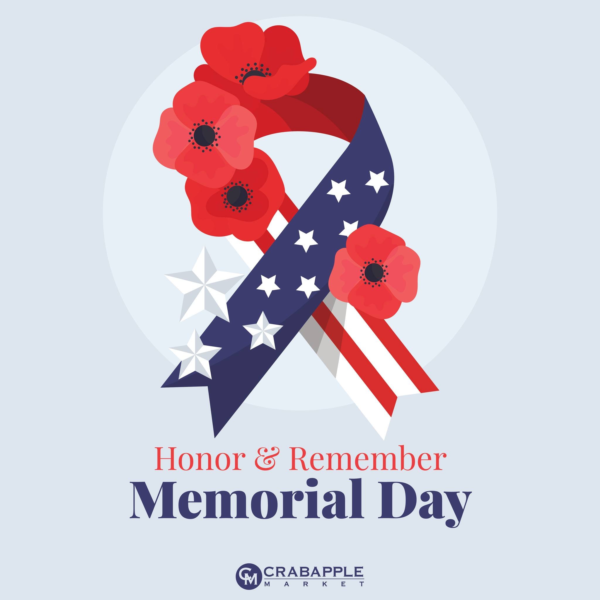 Happy Memorial Day from Crabapple Market! Today we honor the men and women who made the ultimate sacrifice for our country, and the family members of those we have lost. Today we remember service, sacrifice and service. God bless America!