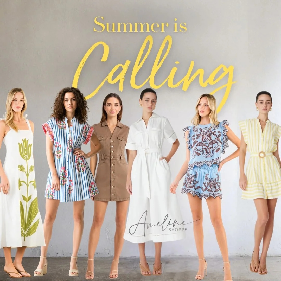 🌞 @amelineshoppe's Spring Into Summer Sale is going strong! 
Summer is right around the corner, and there's no better time to refresh your wardrobe!
Their Spring Into Summer Sale is here, featuring 25% OFF select styles in-store only, through May 30