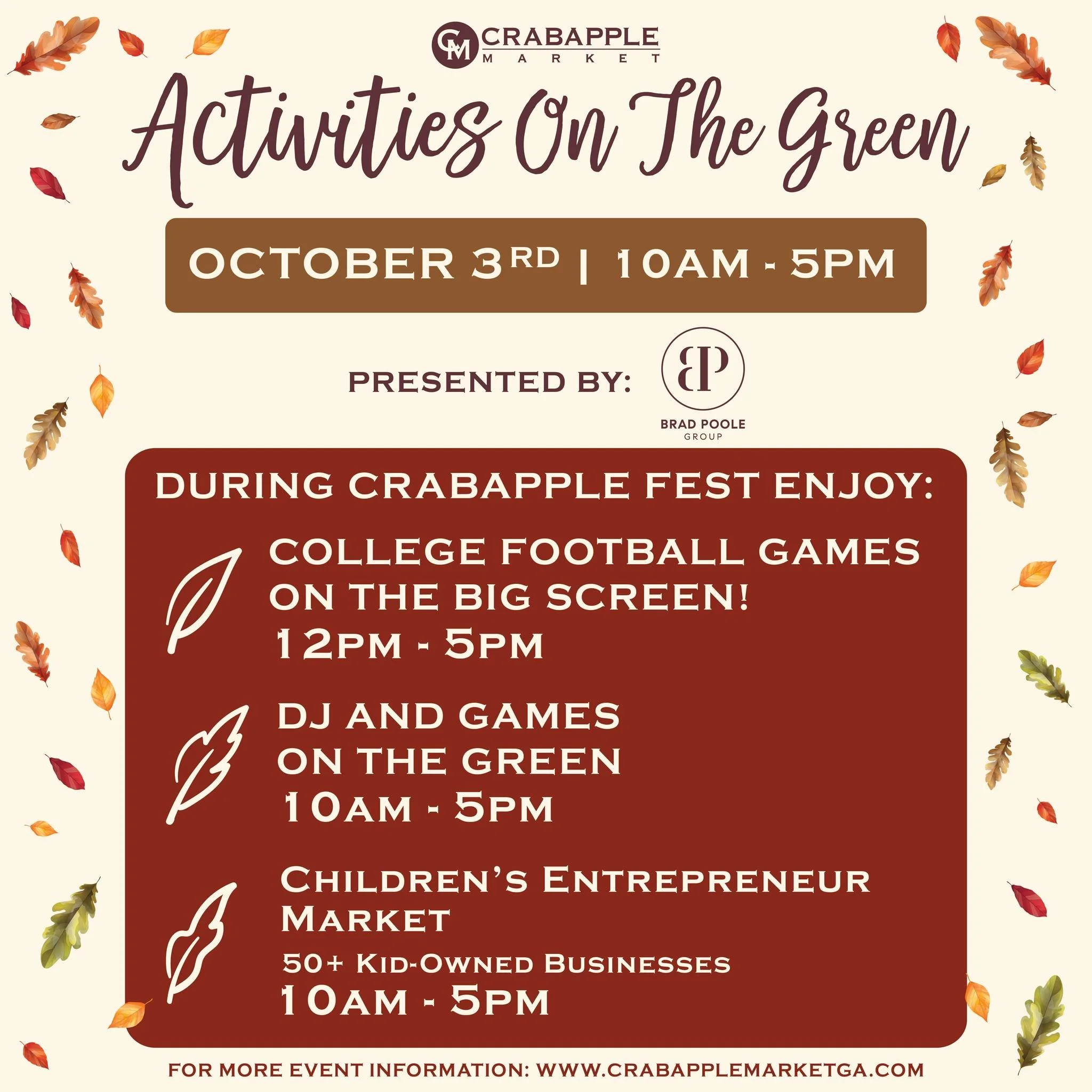 🎃What&rsquo;s the BEST way to kick off October? 🎃Crabapple Fest in the #heartofMilton! We can&rsquo;t wait to welcome thousands of visitors on Saturday, October 3th. Be sure to stop by The Green for music &amp; games and college football on the BIG