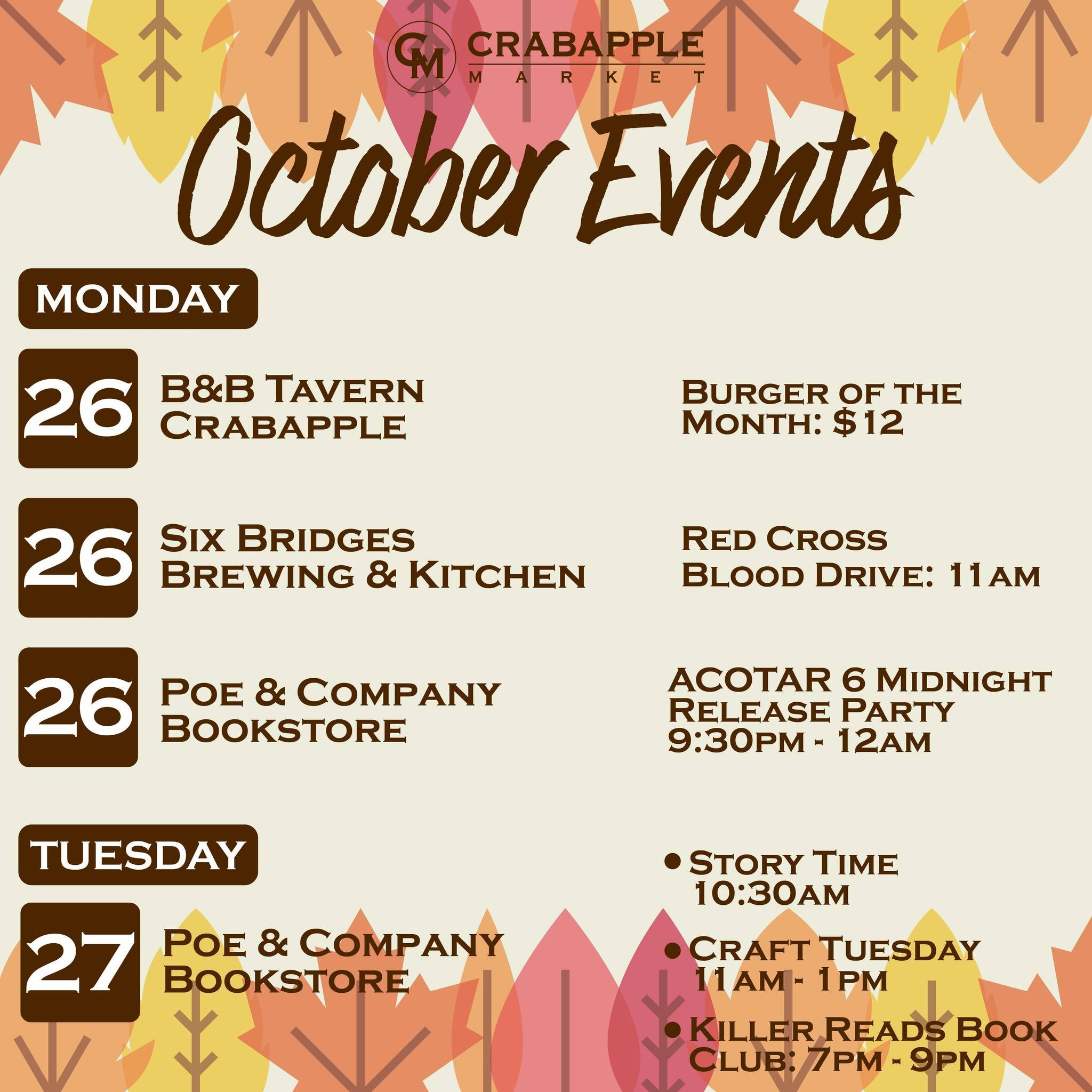 Crabapple Market is the place to be this week! Come out for the Halloween Feast with Food Trucks for outdoor dining fun. 🥙🍟🍧🥤
📅When: Thursday, October 29th | 4 &ndash; 8PM 
📍Where: #TheGreen at Crabapple Market 
🚚Food Trucks: 
++Southern Porch