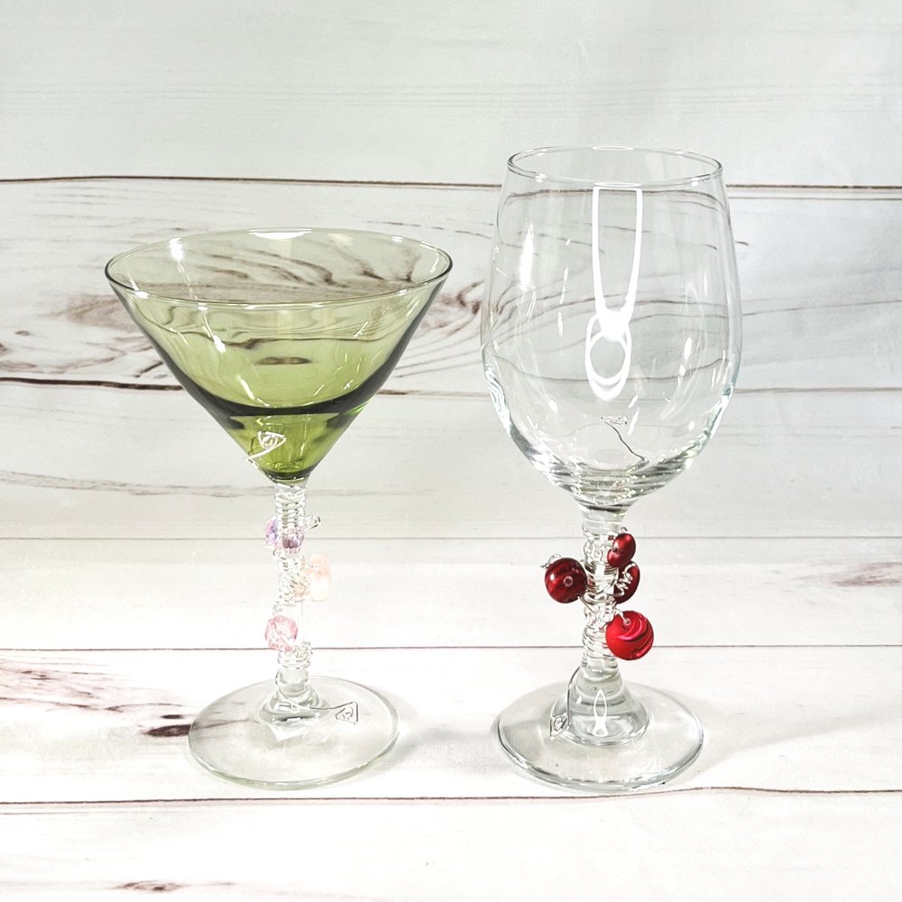 Beaded Cocktail Glasses — Gifts On The Green