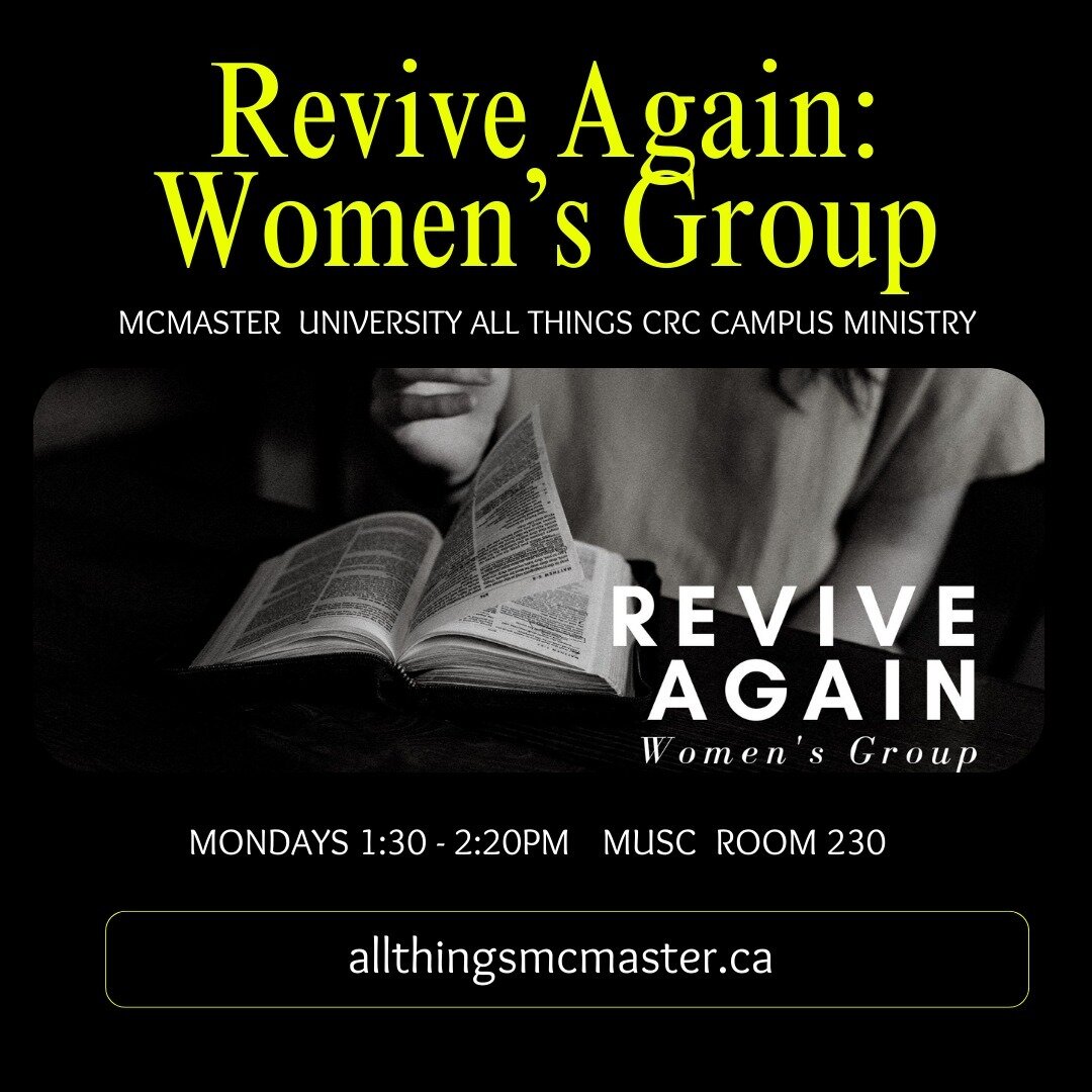 Ladies - Last Revive Again of the semester today MUSC 230 @ 1:30pm. If you have not been to RA before - swing by and meet the ladies and hear the plans for next semester! #reviveagainmac #reviveagaincrc #allthingscrc #allthingsmac #fullyalivecrc #ful
